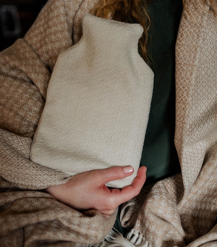 Araminta Campbell Small Alpaca-Blend Hot Water Bottle White Image 6