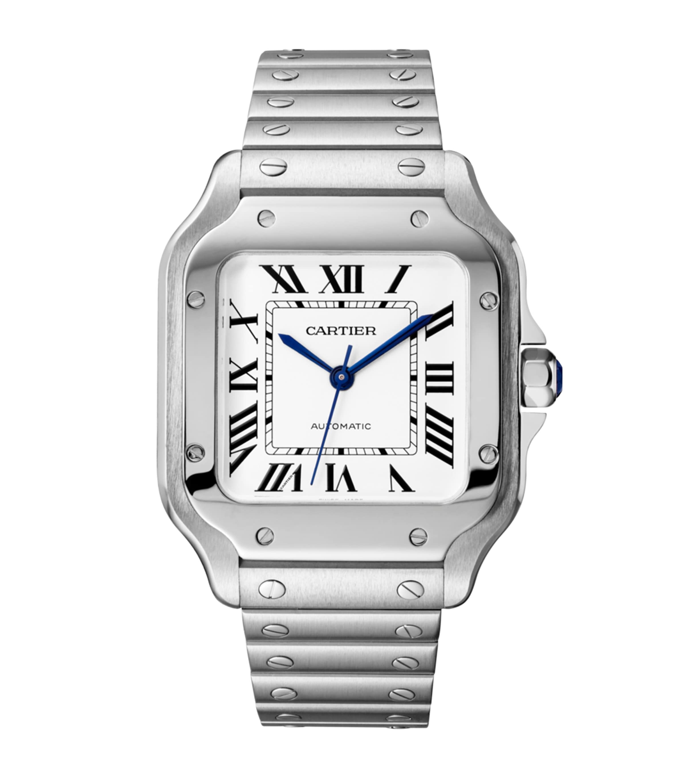 Stainless Steel Santos de Cartier Watch 35.1mm GREY Image 1