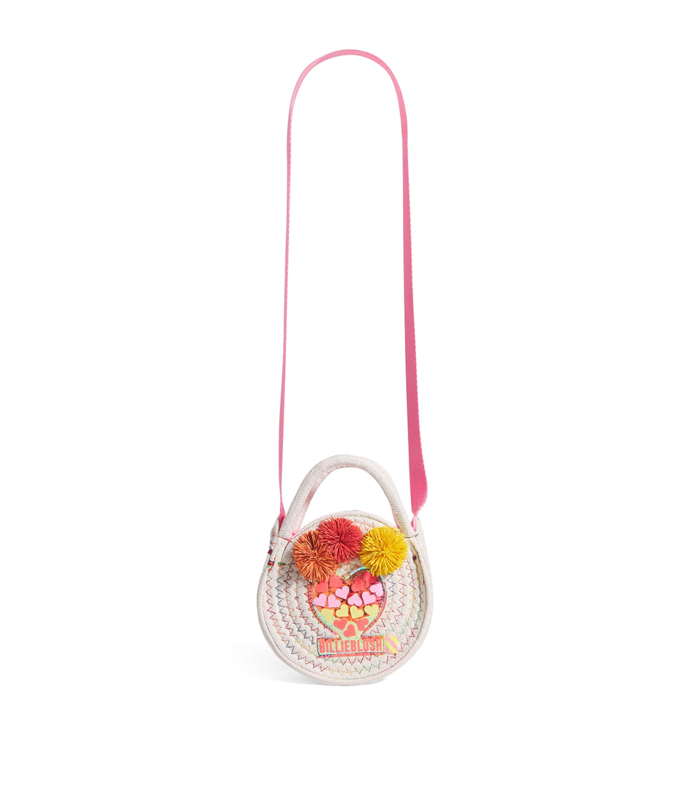 Shop Billieblush Woven Top-handle Bag In Pink