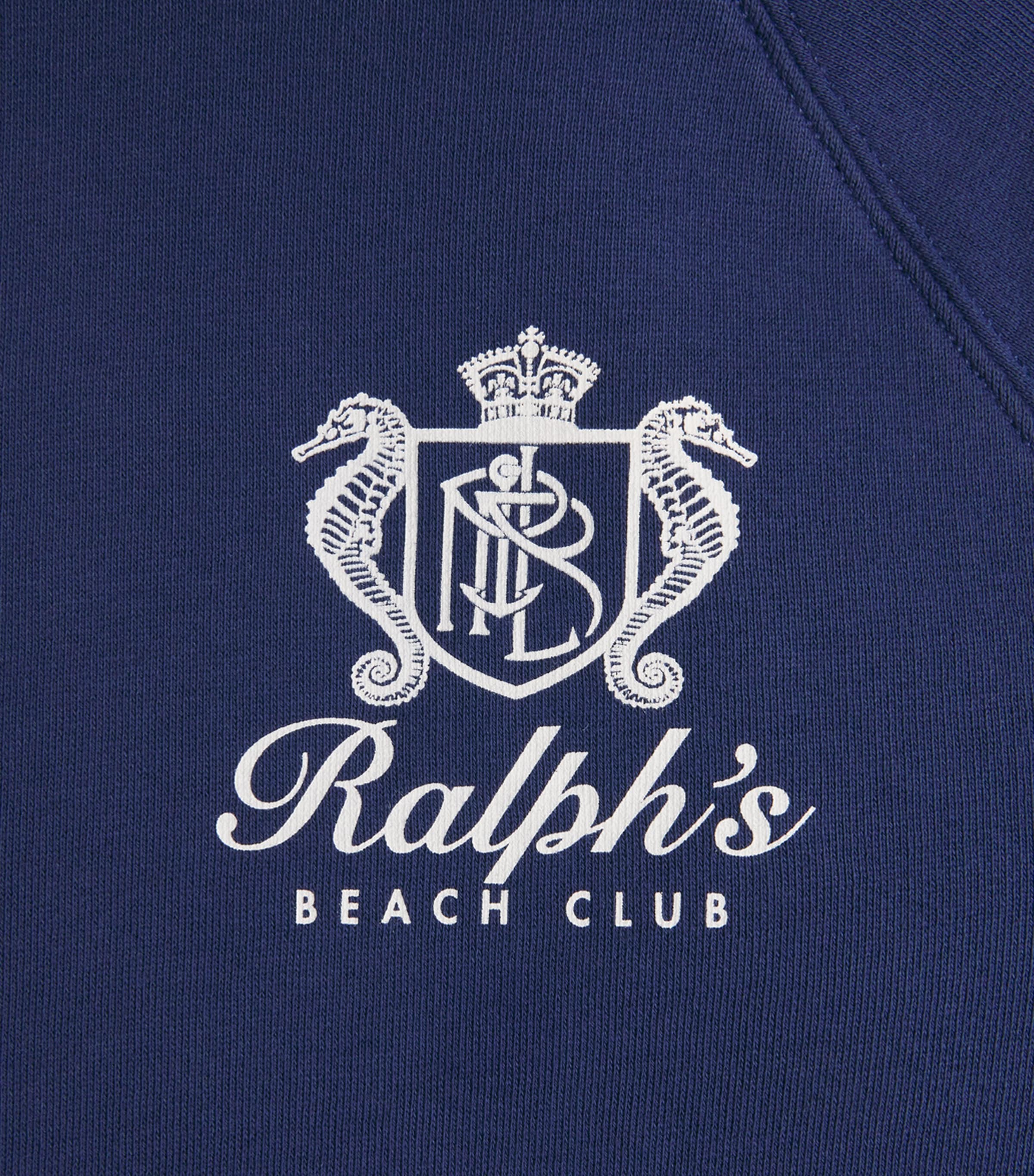 Polo Ralph Lauren Mens Cotton-Blend Ralph’s Beach Club Hoodie Dark Cobalt Image 6