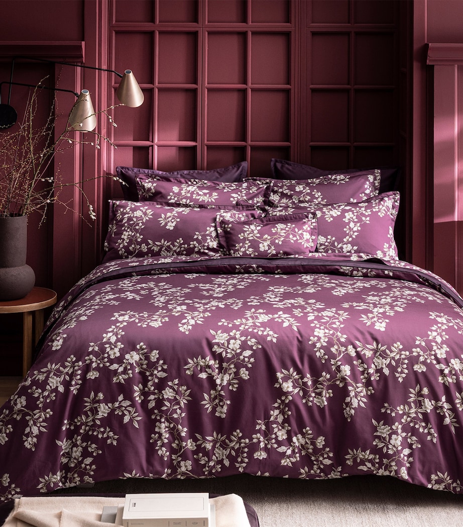 Organic Cotton Vivienne Super King Flat Sheet (270cm x 300cm) PURPLE Image 2