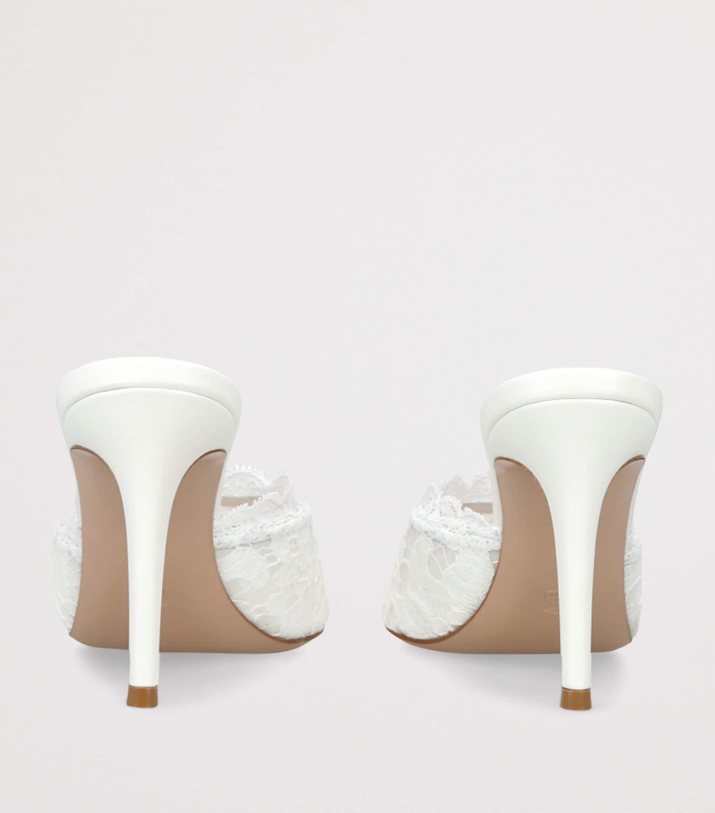Lace Claudia Mules 85 WHITE Image 2