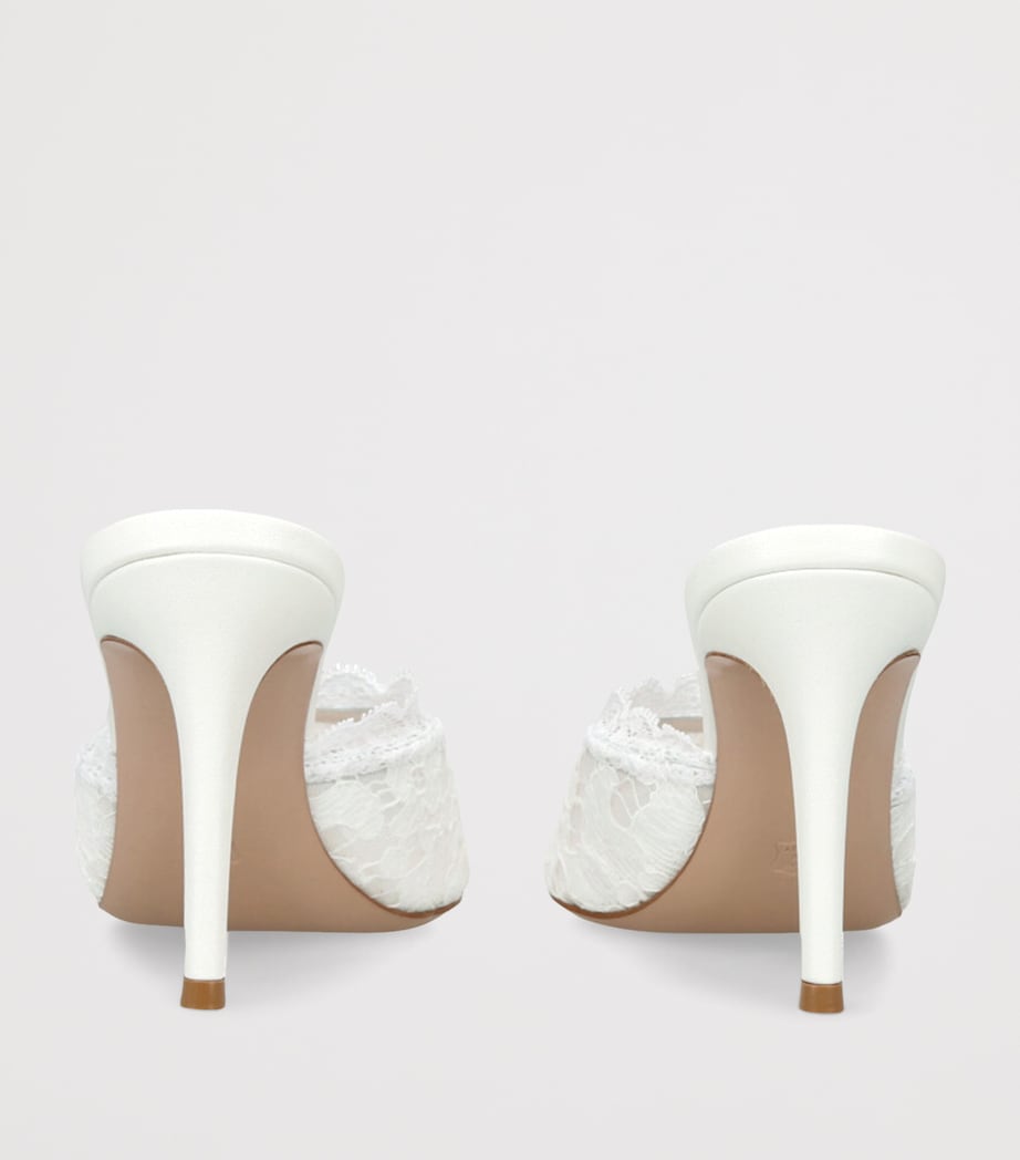 Lace Claudia Mules 85 WHITE Image 2