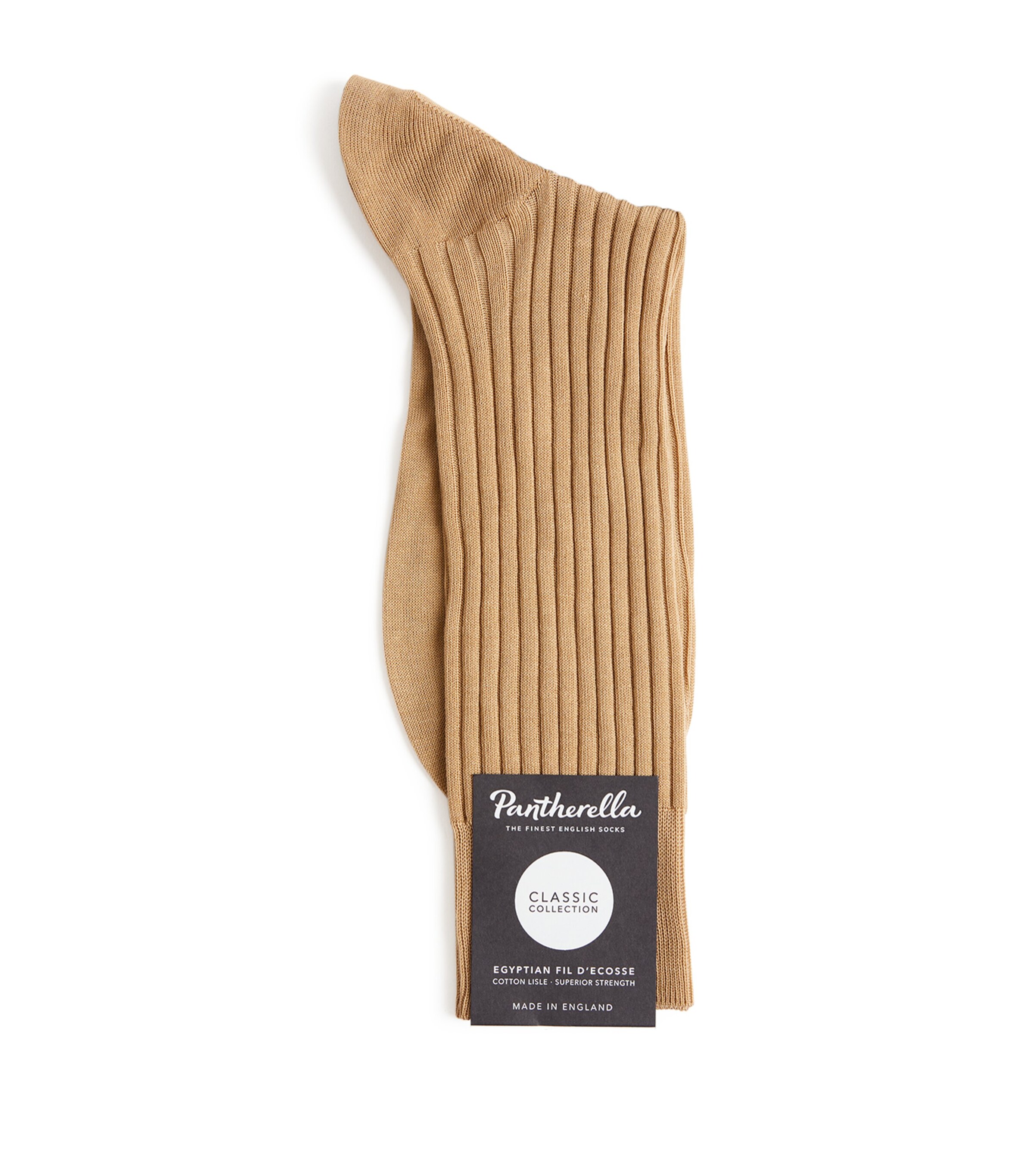 Pantherella Ribbed Danvers Socks In Beige