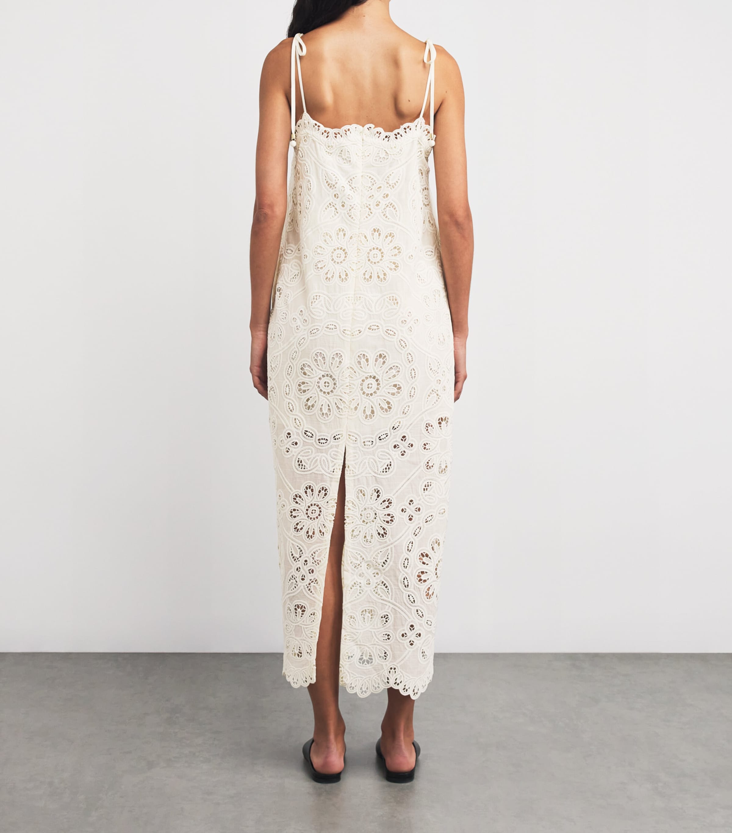 【Zimmermann】Rhiannon embroidered cotton midi dress Rhiannon embroidered cotton midi dress in white - Zimmermann