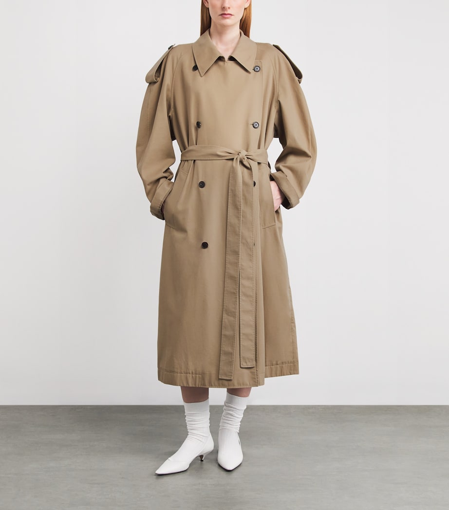The Row Womens Dester Trench Coat Sand Image 2
