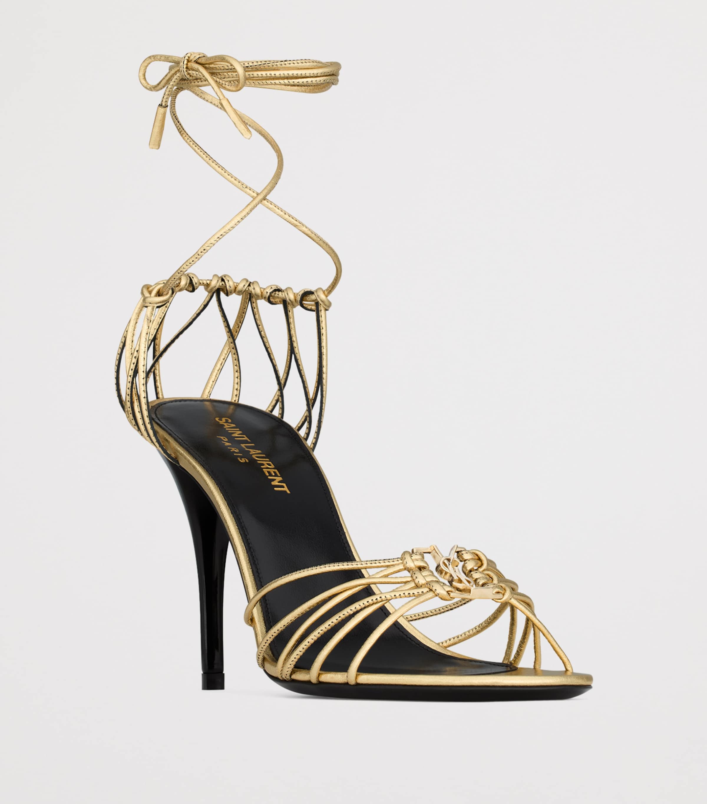 【SAINT LAURENT】バビロン90レザーサンダル Saint Laurent Leather Babylone Sandals 90 | Harrods US