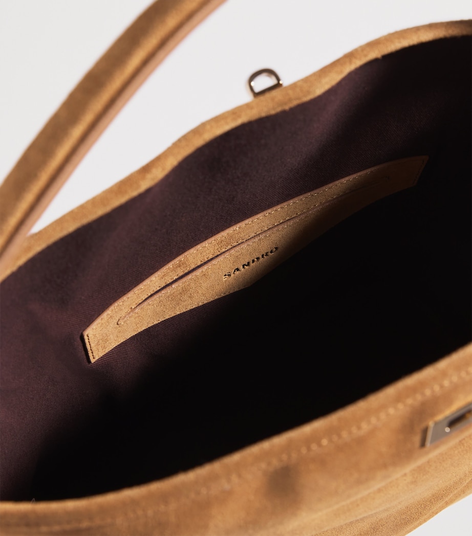 Suede Tangoso Bucket Bag CAMEL Image 4