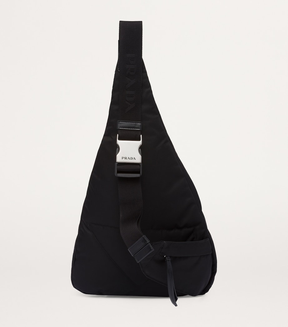 Re-Nylon and Leather Backpack F0002 Image 4