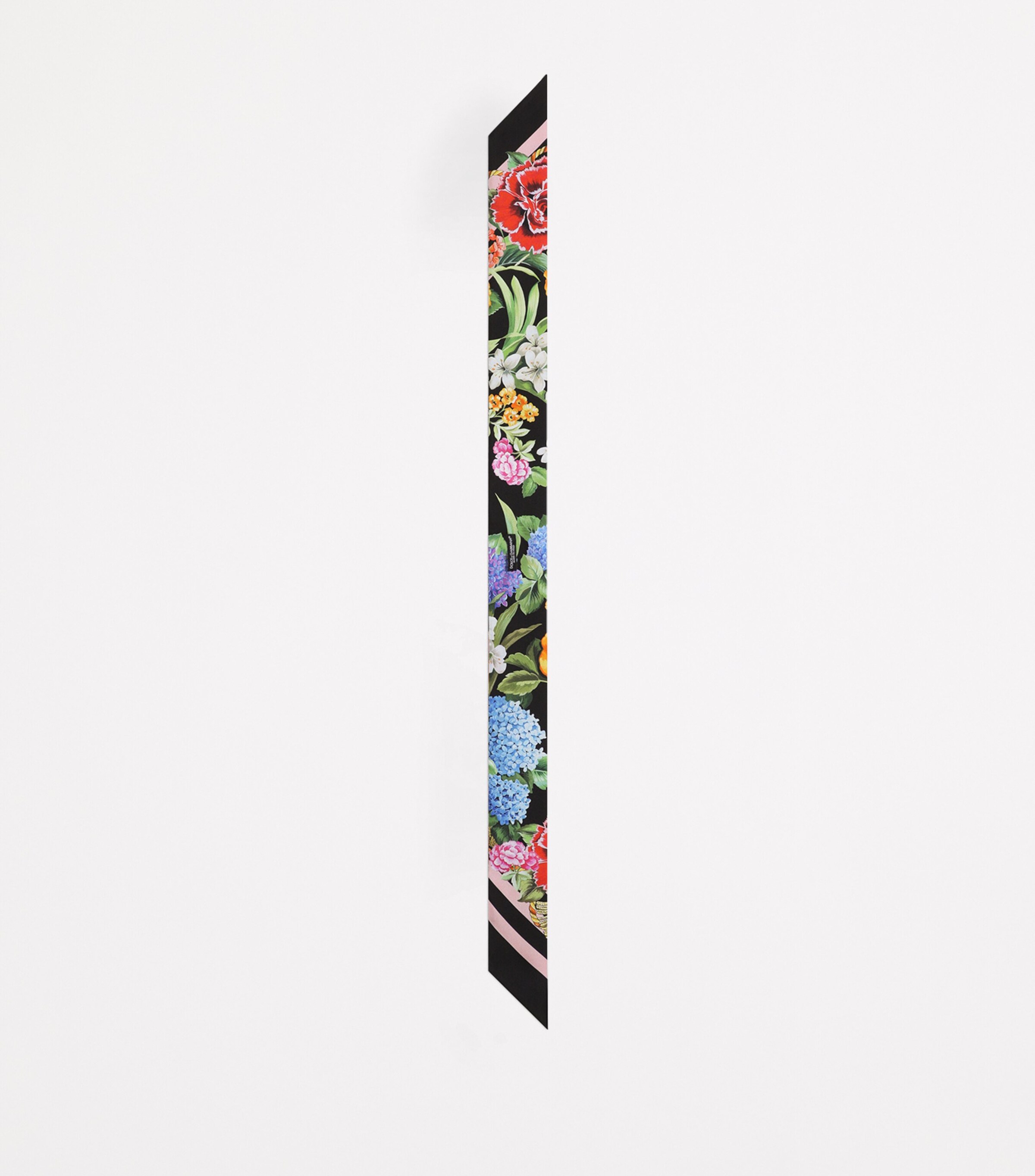 Silk Floral Twilly H45KU-MIX FIORI/NERO Image 2