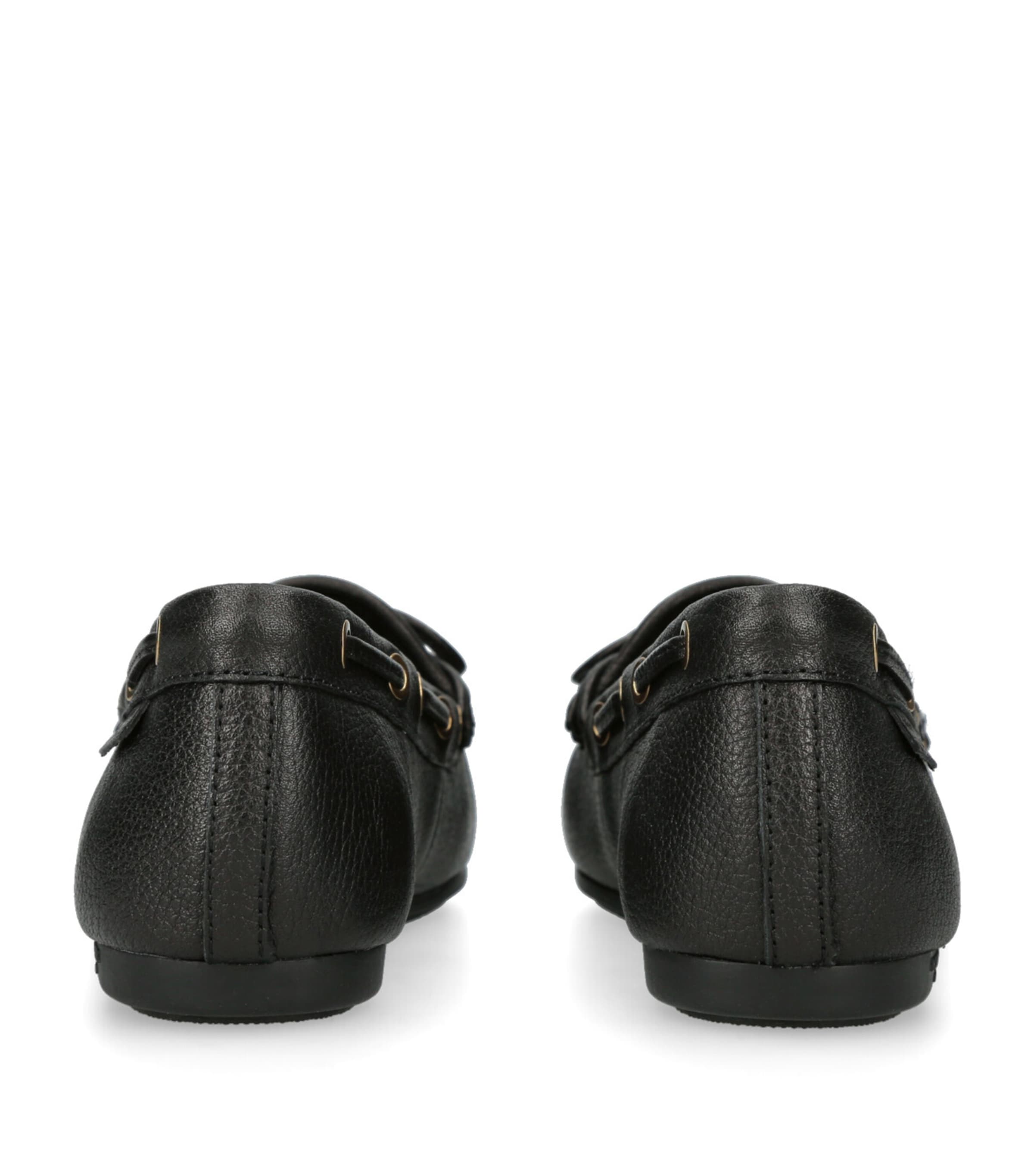 Kurt Geiger London Leather Eagle Moccasins Black Image 2