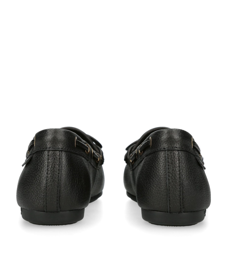 Kurt Geiger London Leather Eagle Moccasins Black Image 2