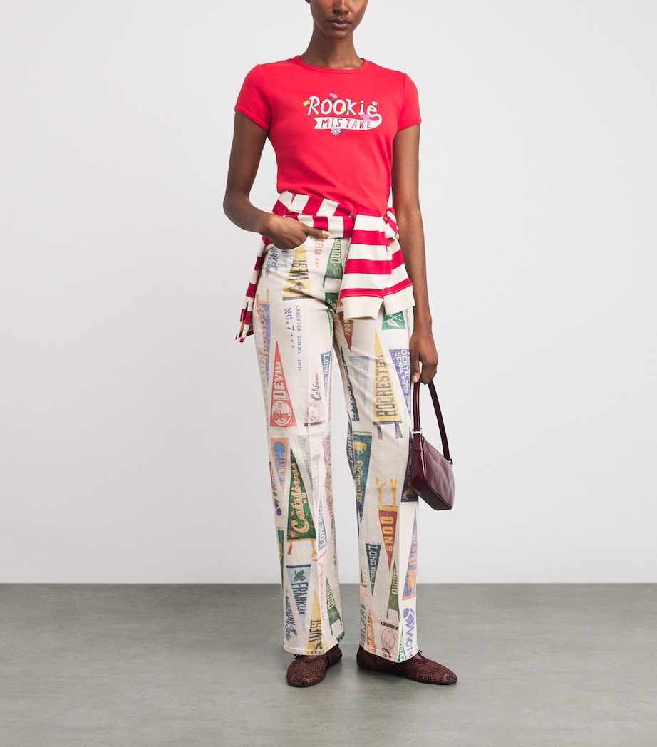 Printed Maven Sneak High-Rise Jeans PER PEP RALLY Image 2