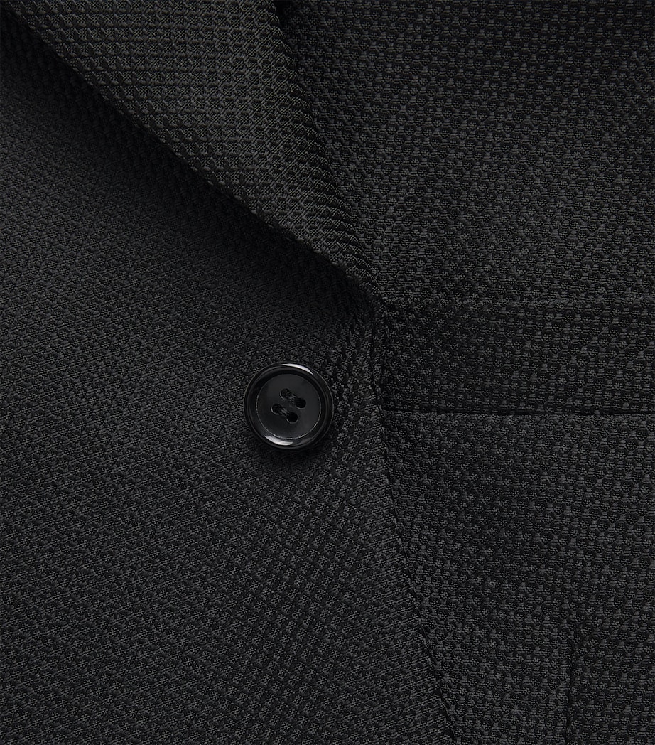 Comme Des Garçons Mens Wool Asymmetrical Blazer Black Image 6