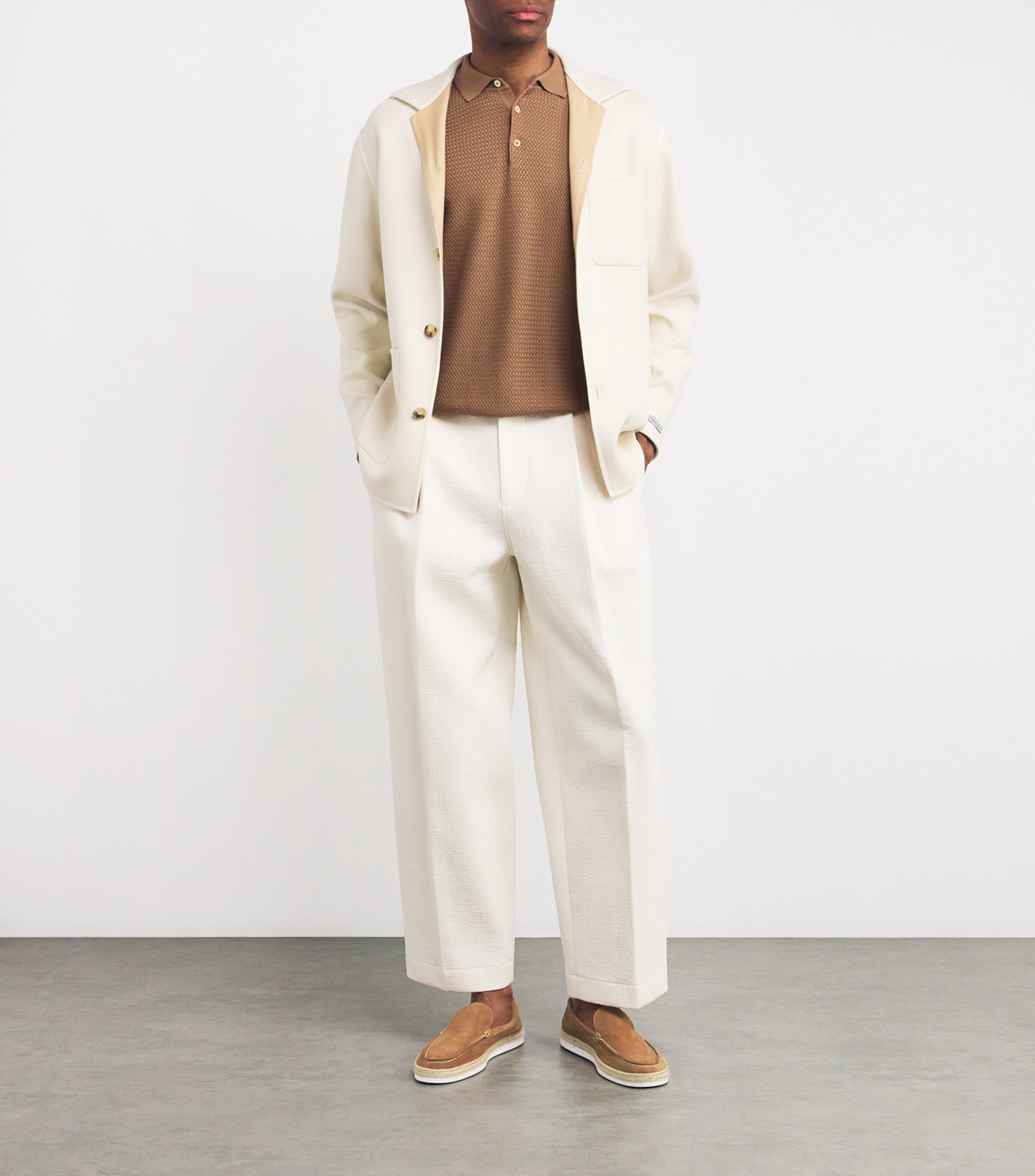 Corneliani Suede Loafers Natural / Beige Image 6