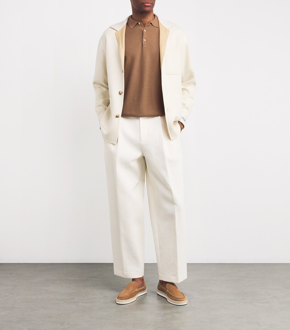 Corneliani Suede Loafers Natural / Beige Image 6