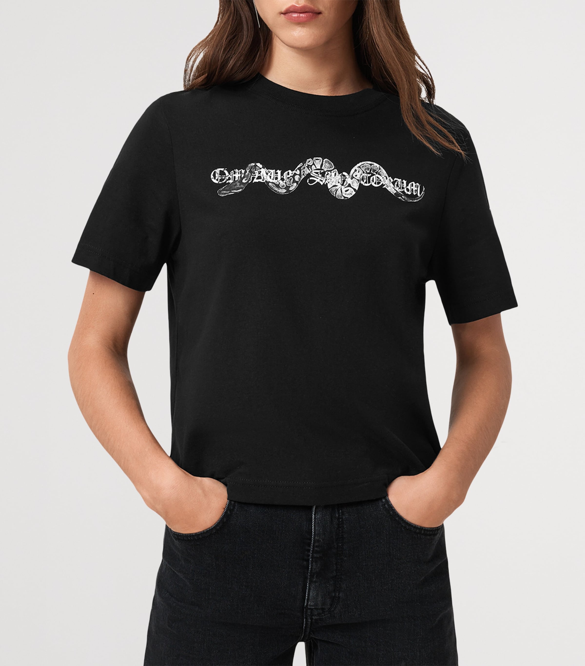 Organic Cotton Lisa T-Shirt BLACK Image 3