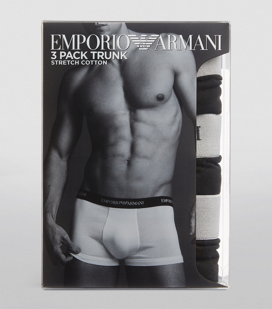 Stretch-Cotton Trunks (Pack of 3) 00120 - BLK Image 4