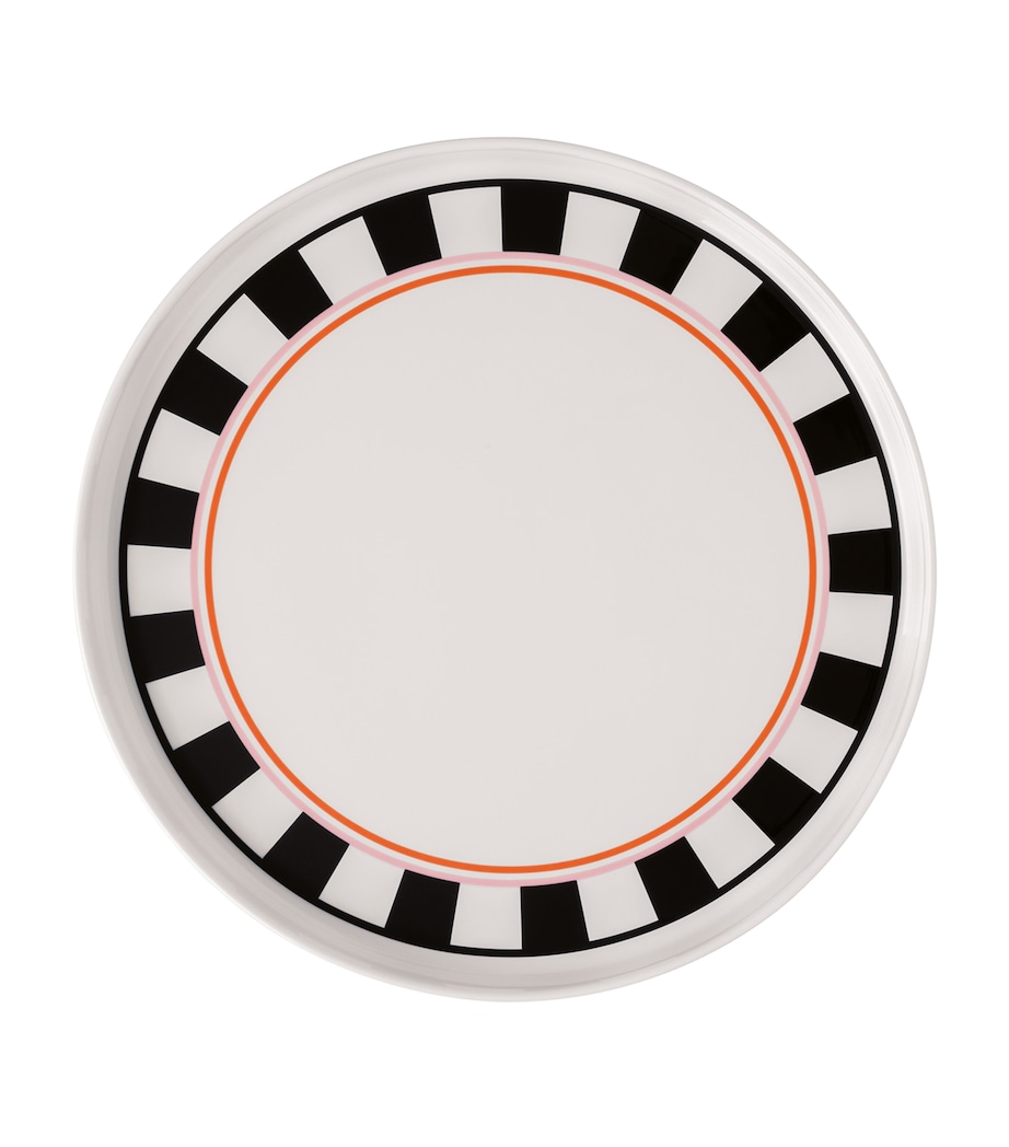 Porcelain Memphis Serving Plate (33cm) WHITE Image 1