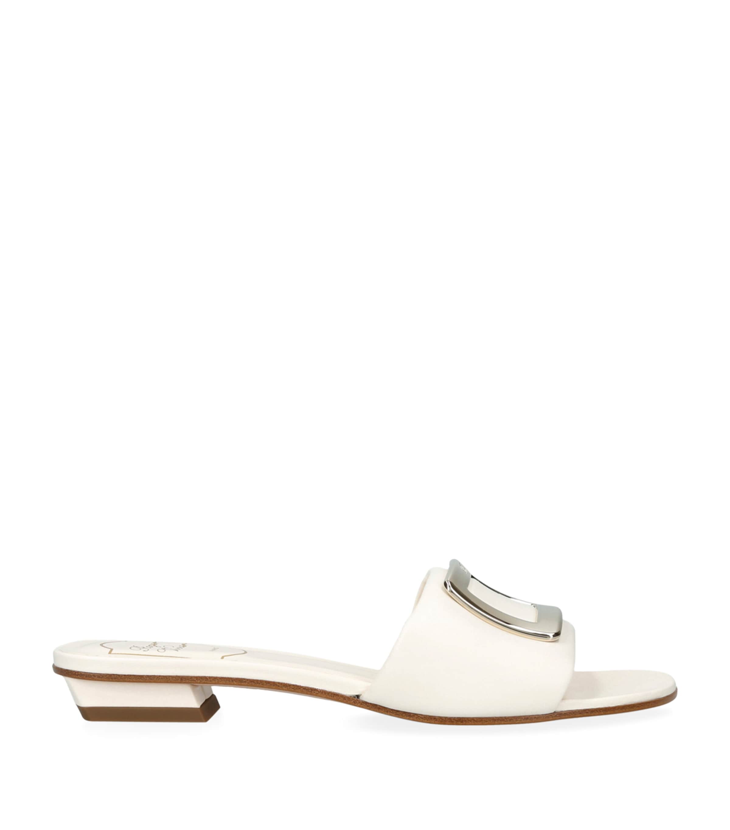 Roger Vivier Leather Belle Vivier Mules 20 Bone Image 1