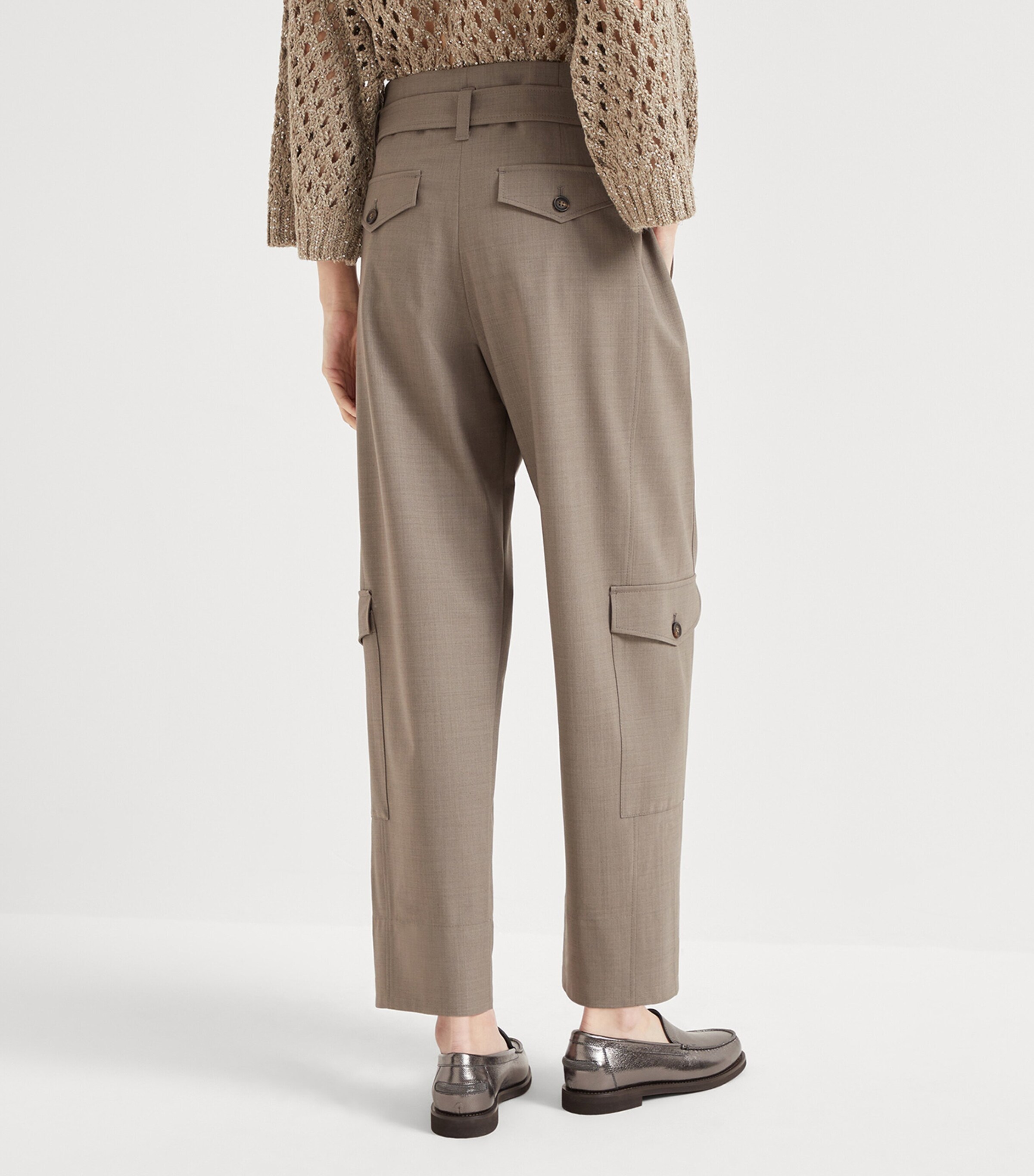 Tropical Luxury Wool Utility Trousers C054 Image 3