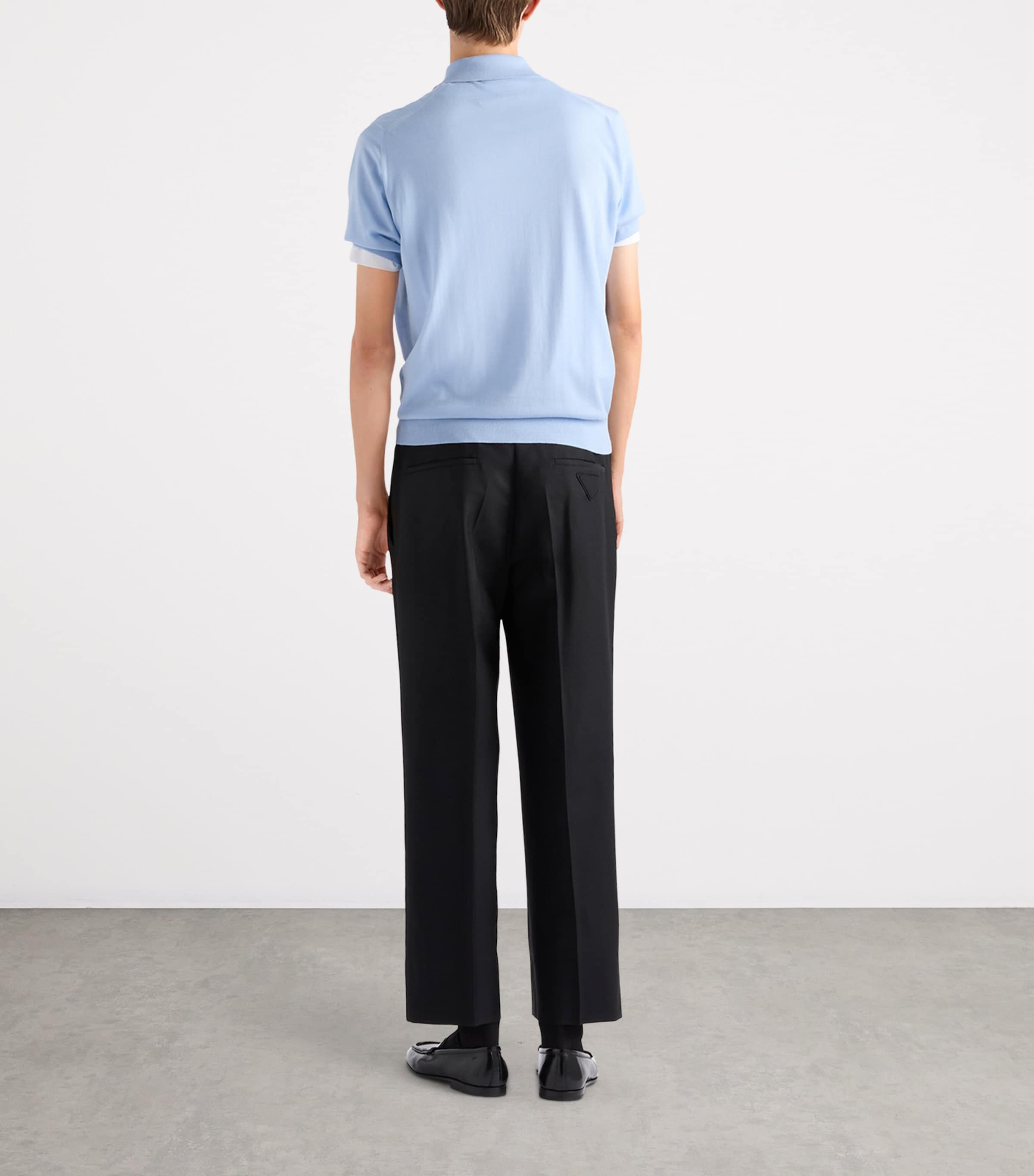 Superfine Fleece Wool Polo Shirt F0012 Image 4