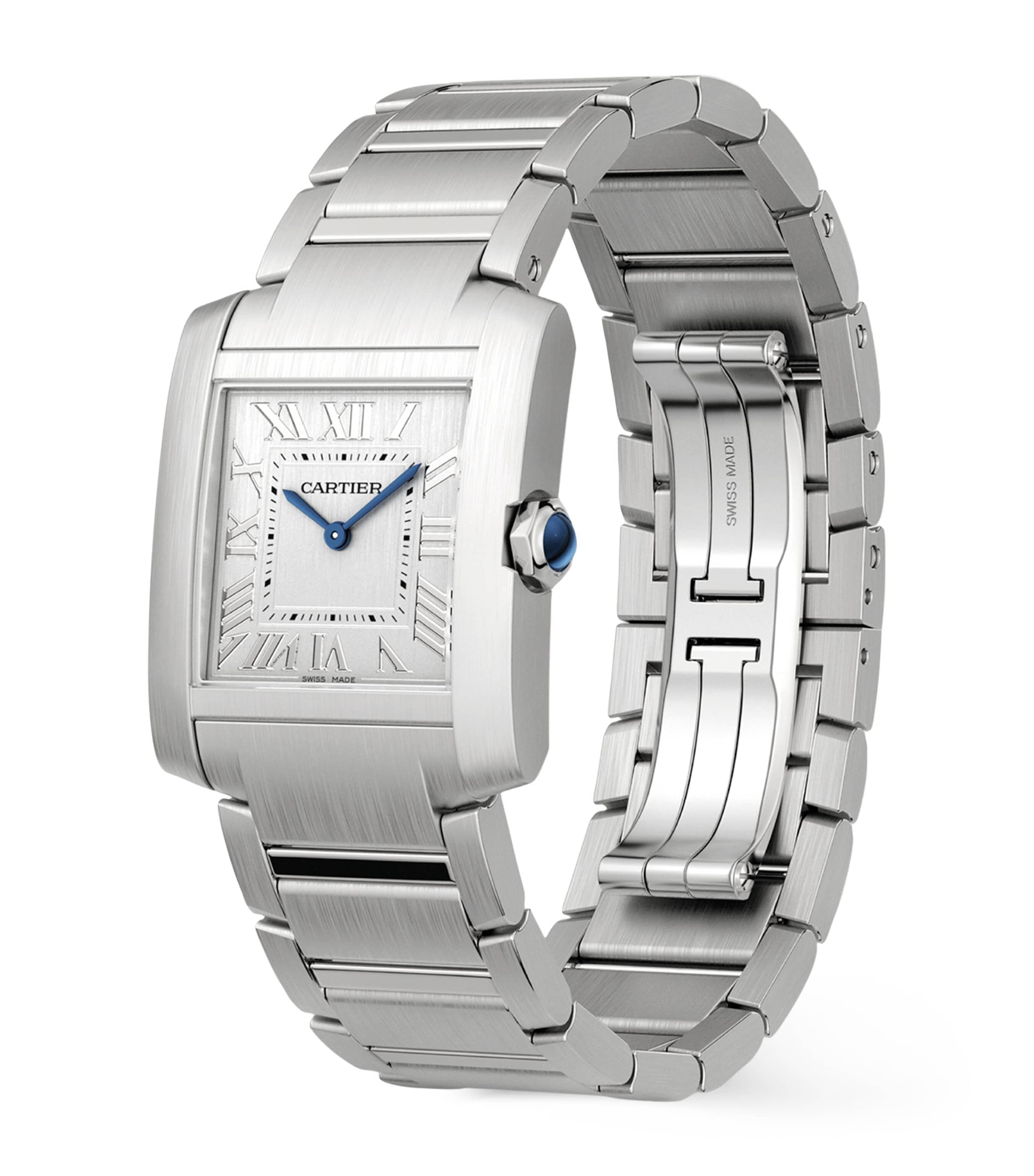 Medium Stainless Steel Tank Française Watch 27mm SILVER Image 2