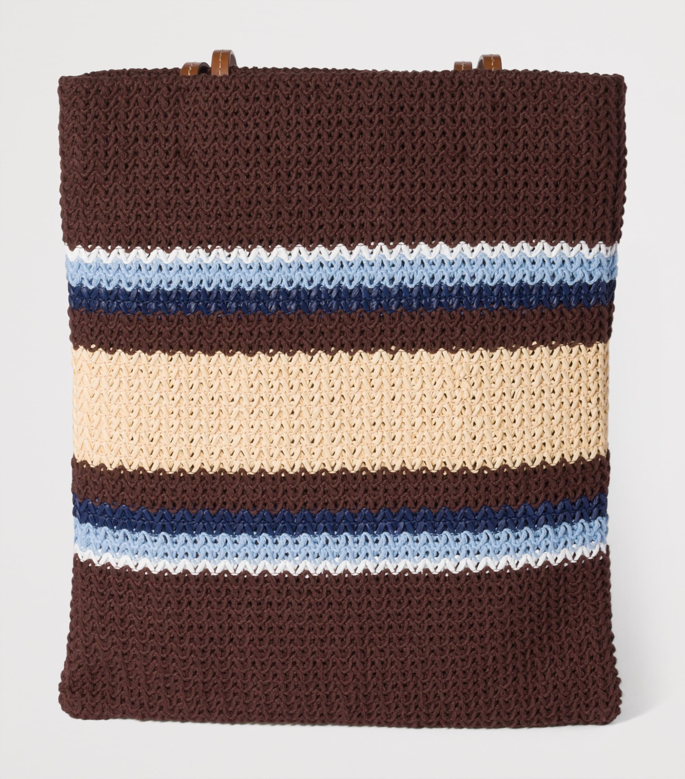 Miu Miu Woven Raffia-Effect Tote Bag Image 4
