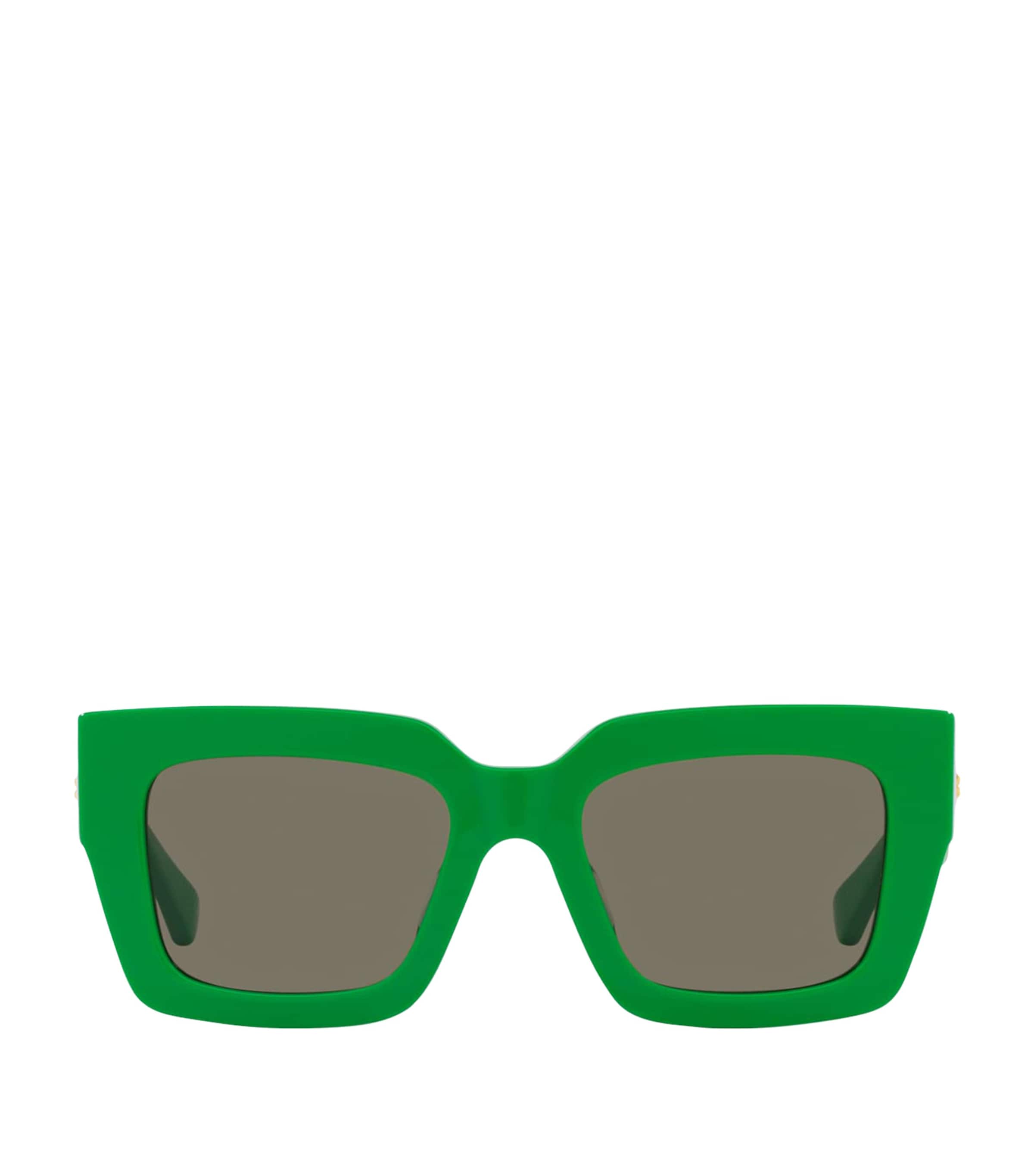 Bottega Veneta Womens Green 6j000394 Bv1212s Rectangle-frame Acetate Sunglasses In Green