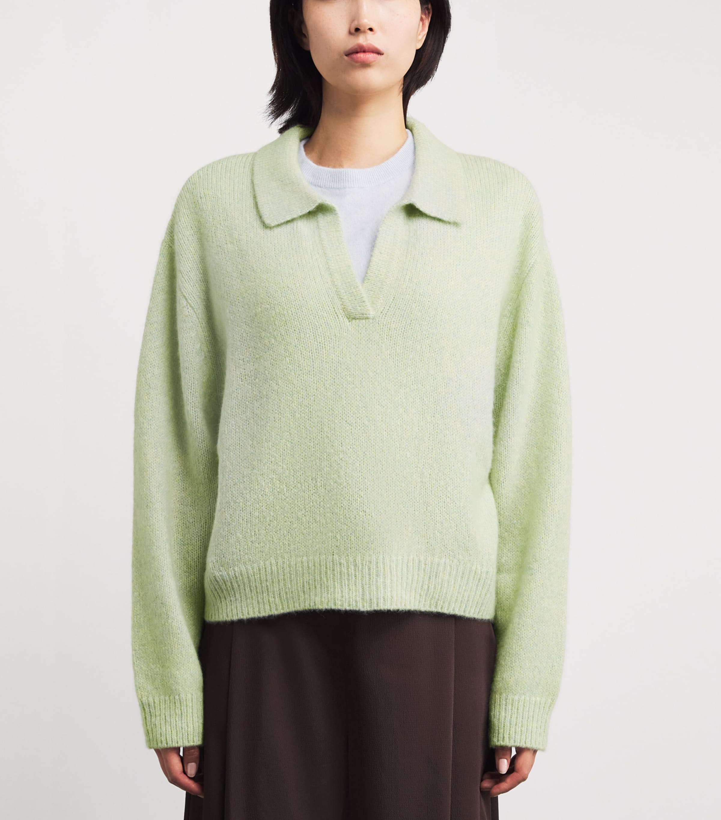 Cashmere Polo Sweater TANNIN Image 3