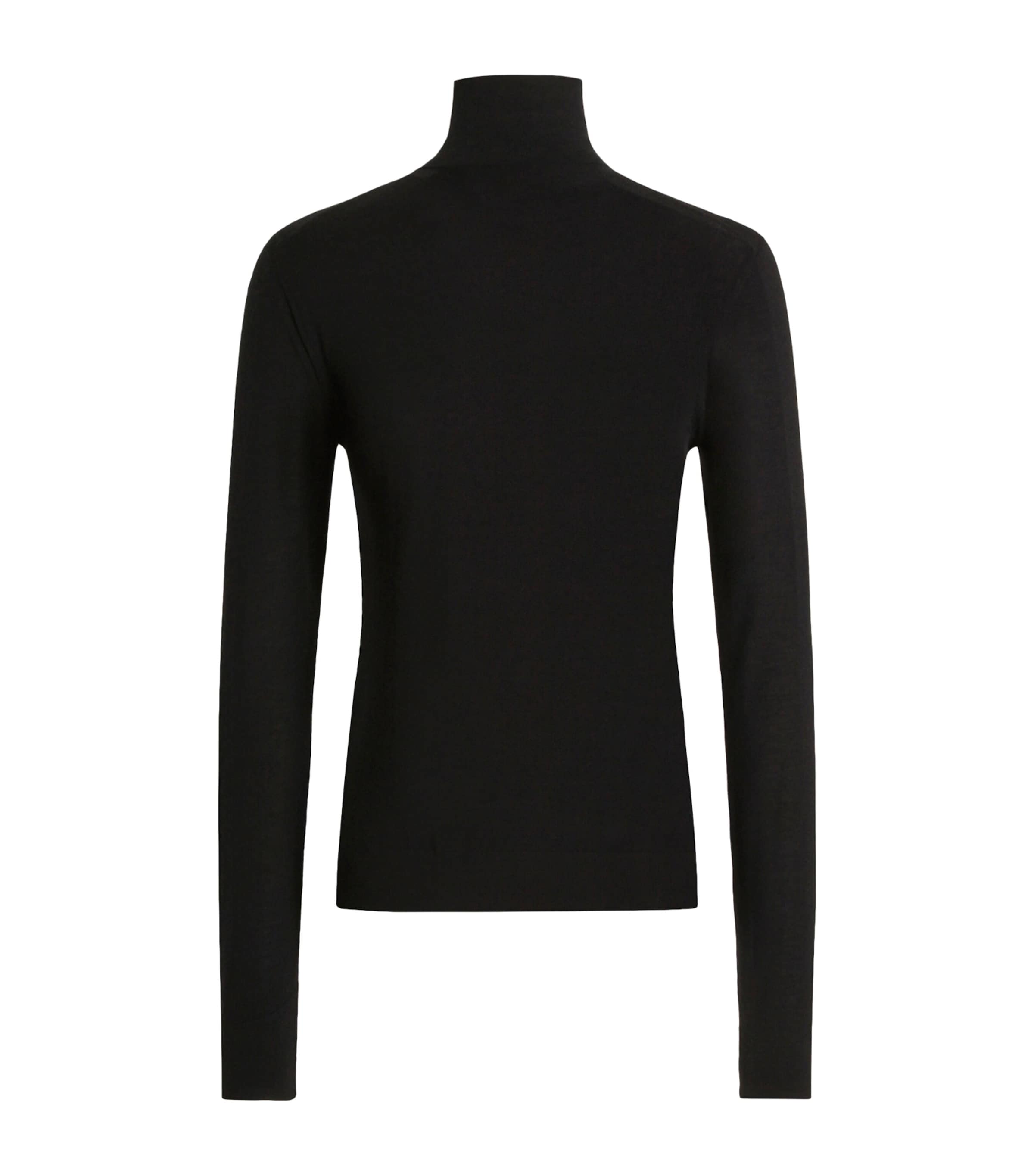 Dolce&Gabbana Womens Cashmere Rollneck Sweater Black Image 2