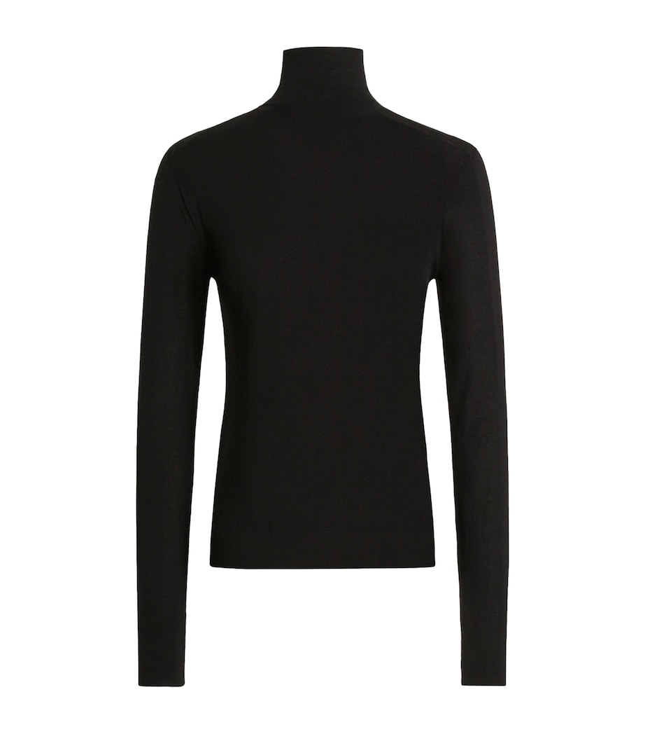 Dolce&Gabbana Womens Cashmere Rollneck Sweater Black Image 2