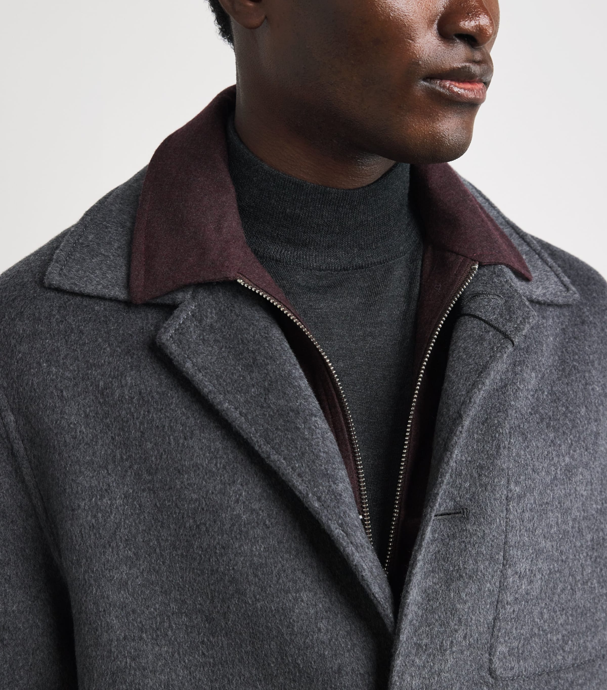 Cashmere-Silk High-Neck Sweater DKC DARK CHARCOAL Image 6