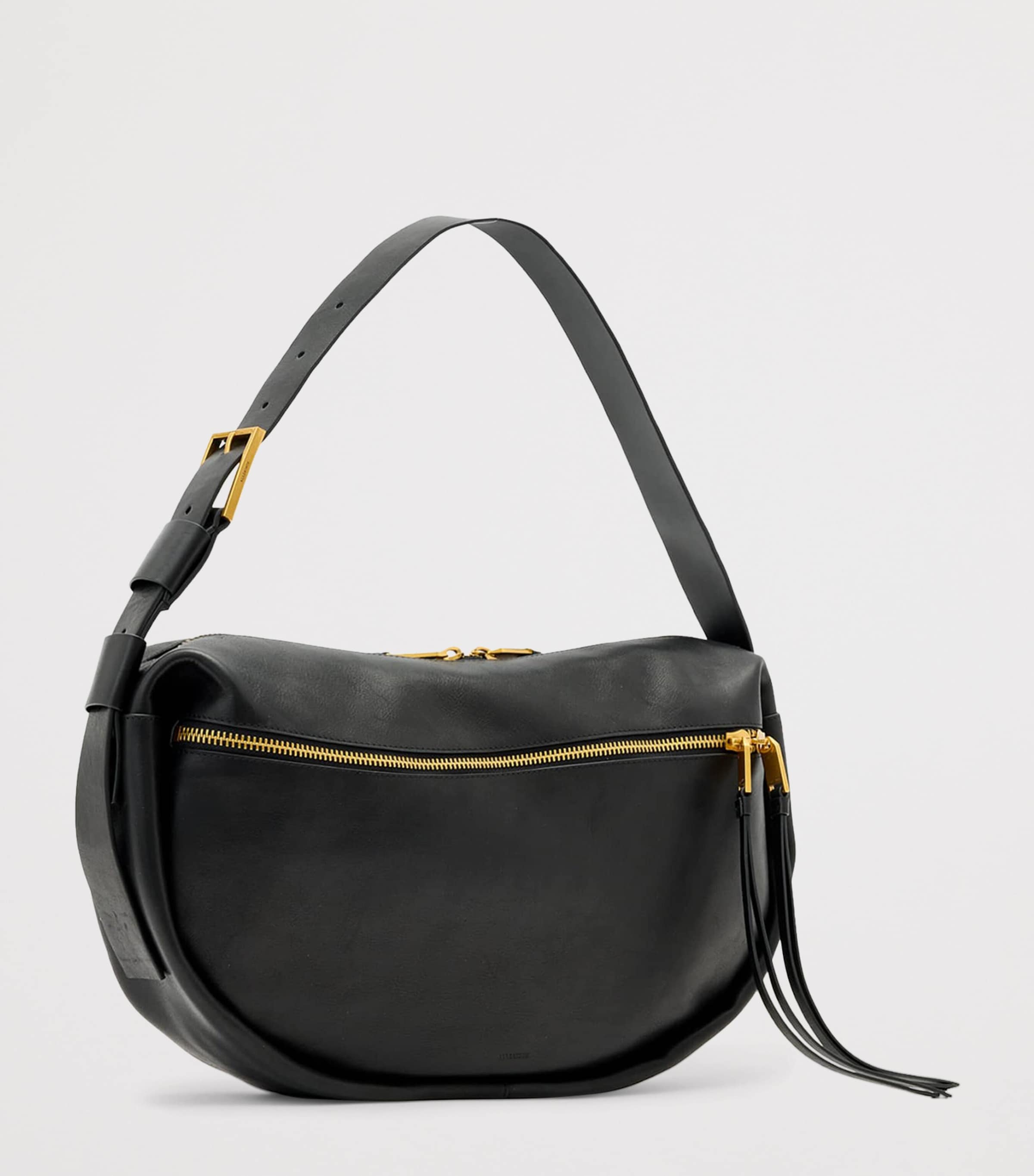 Leather Noemie Shoulder Bag BLACK Image 3