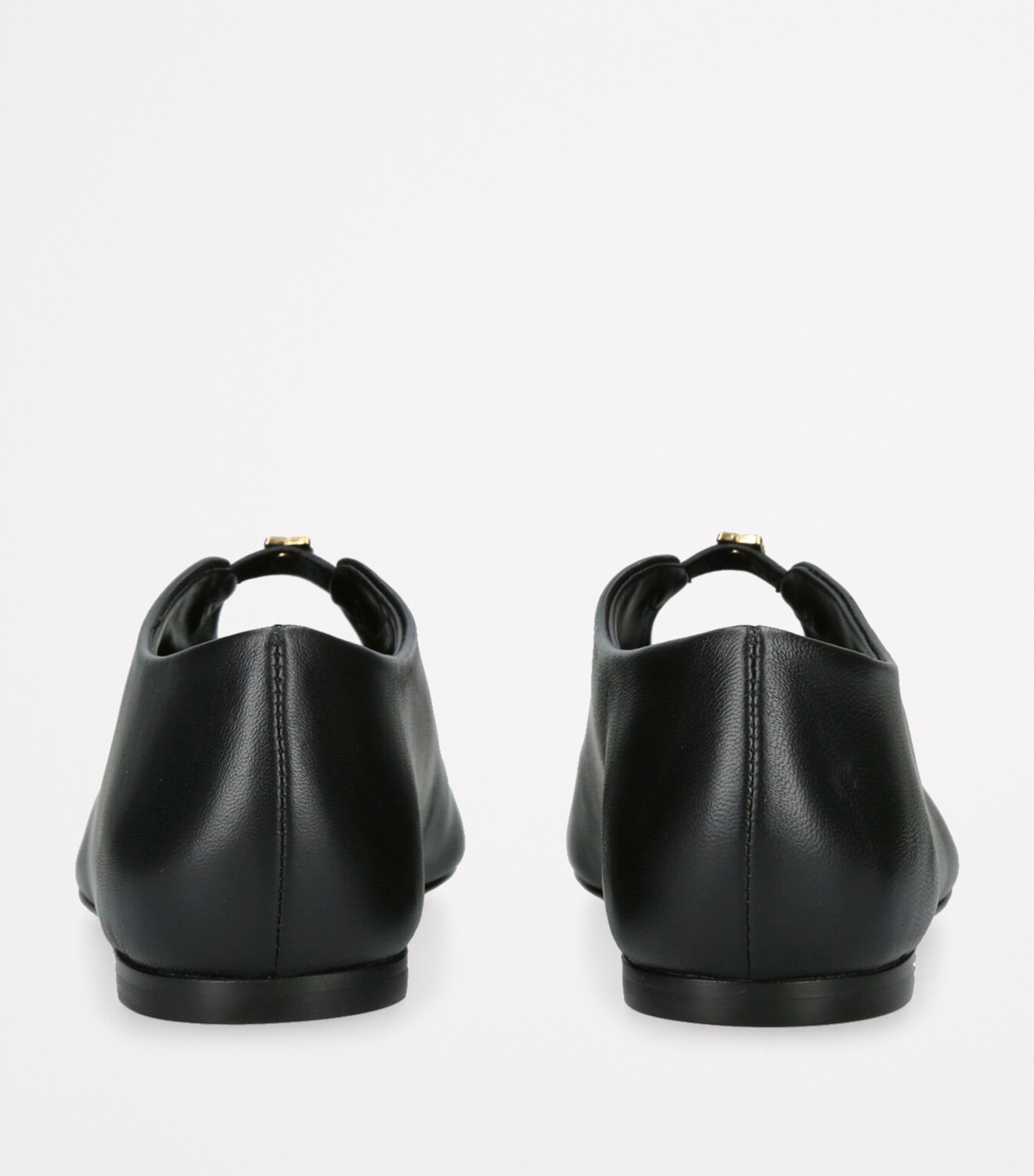 Leather 4G Liquid Ballet Flats BLACK Image 2