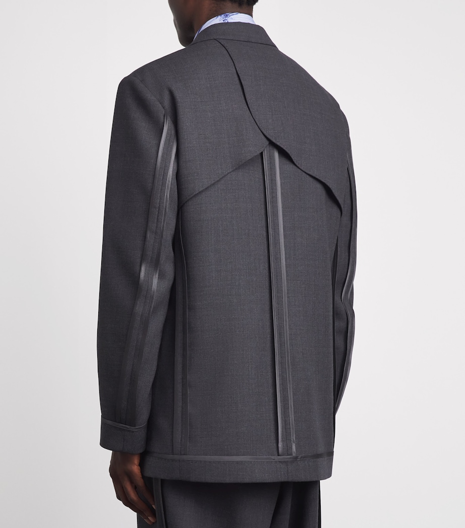 Paul Smith Mens Wool Inside-Out Blazer Melange Image 5