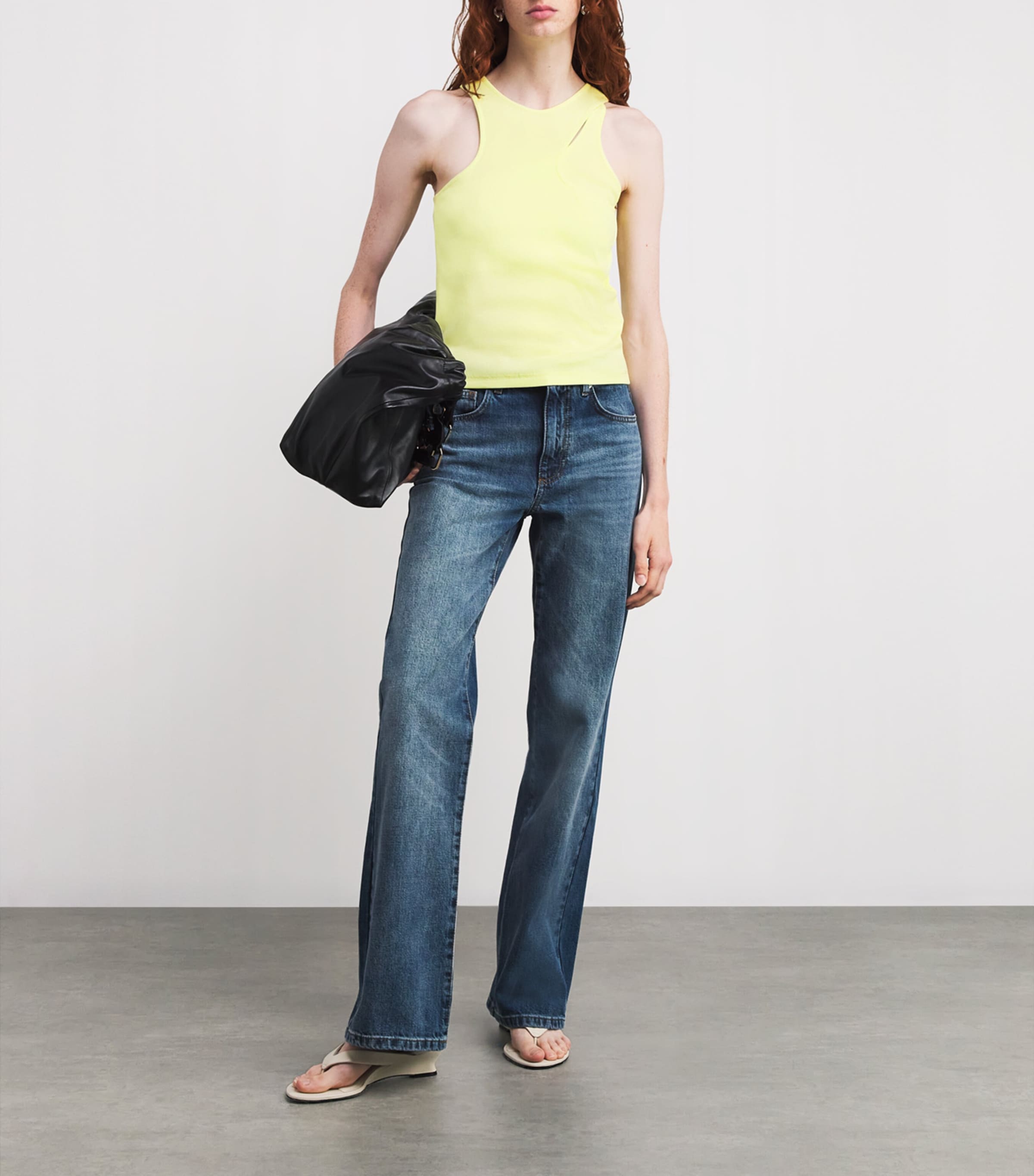 Cut-Out Tank Top YELLOW Image 2