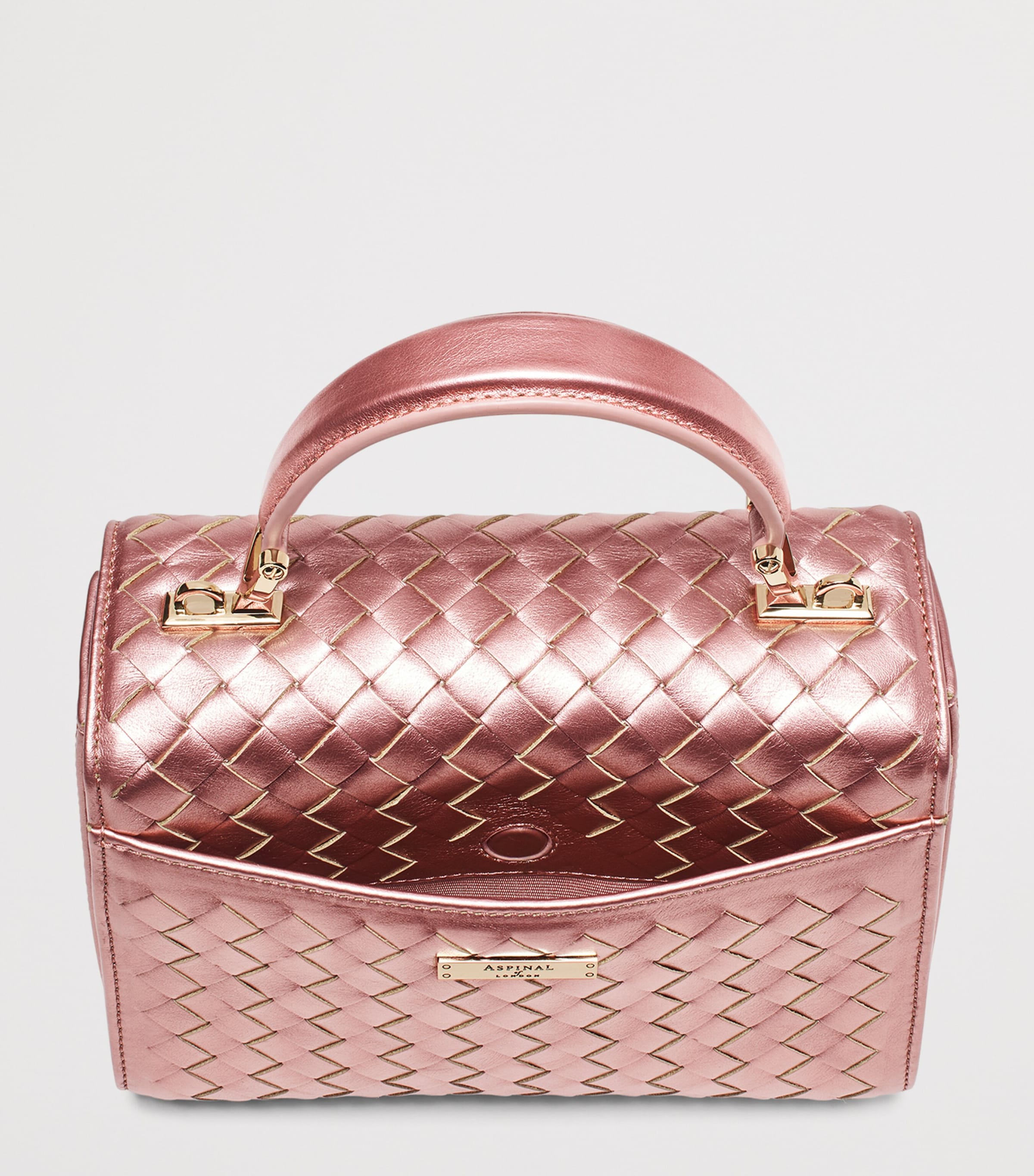 Midi Metallic Leather Mayfair Bag PINKMETALLIC Image 4