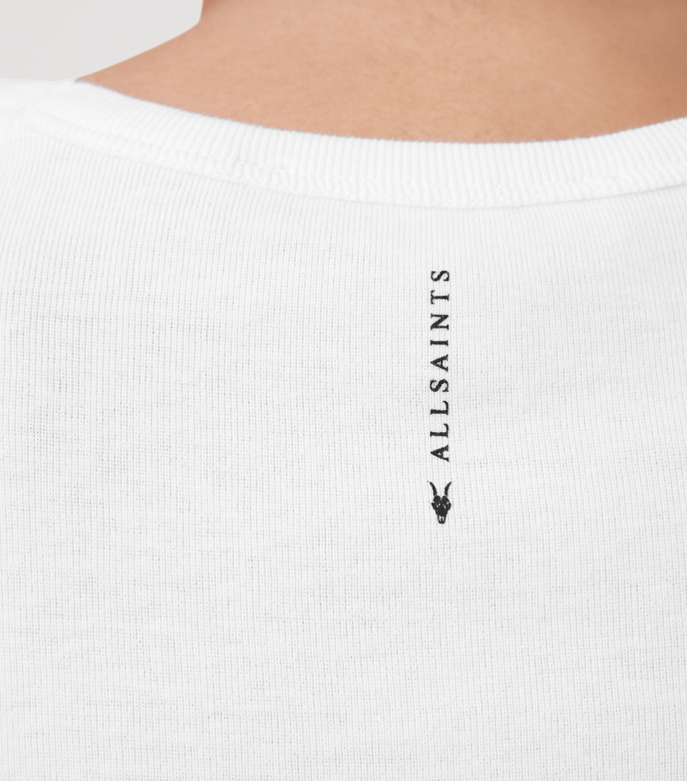 AllSaints Womens Organic Cotton Stevie T-Shirt Optic White Image 10