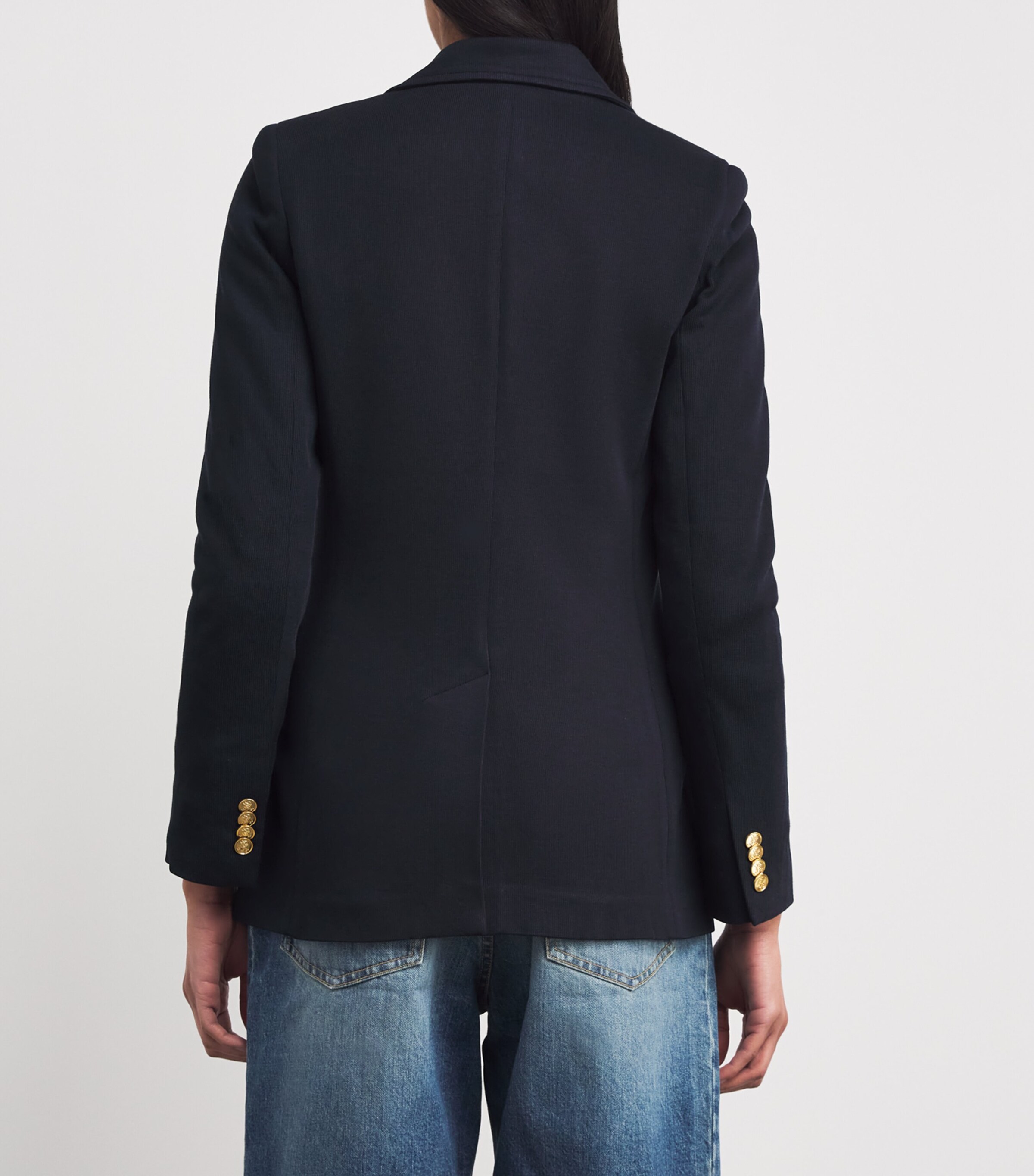 Cotton-Blend Embroidered Blazer PARK AVENUE NAVY Image 4