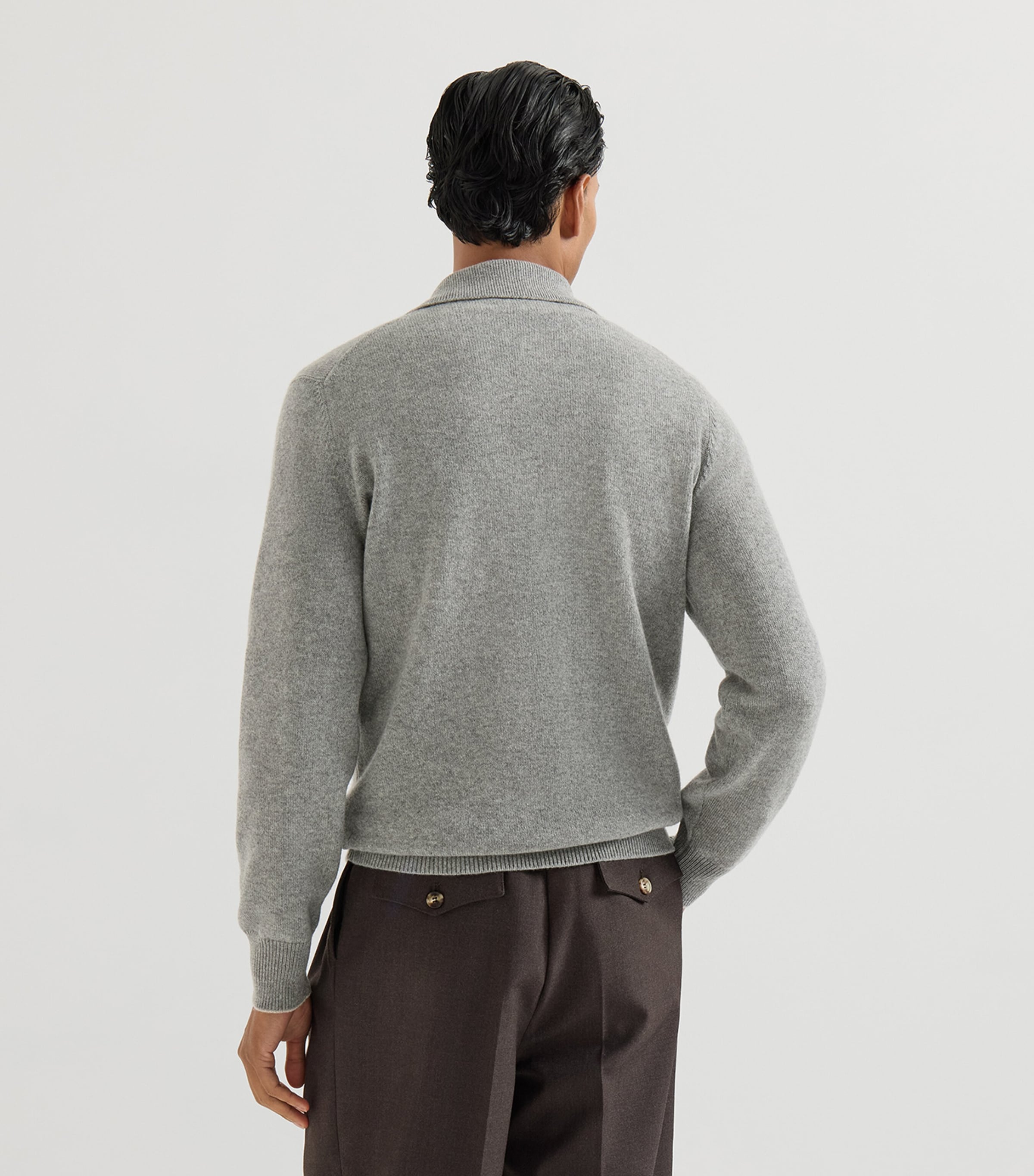 Brunello Cucinelli Mens Cashmere Knitted Over Shirt Cardigan Image 5