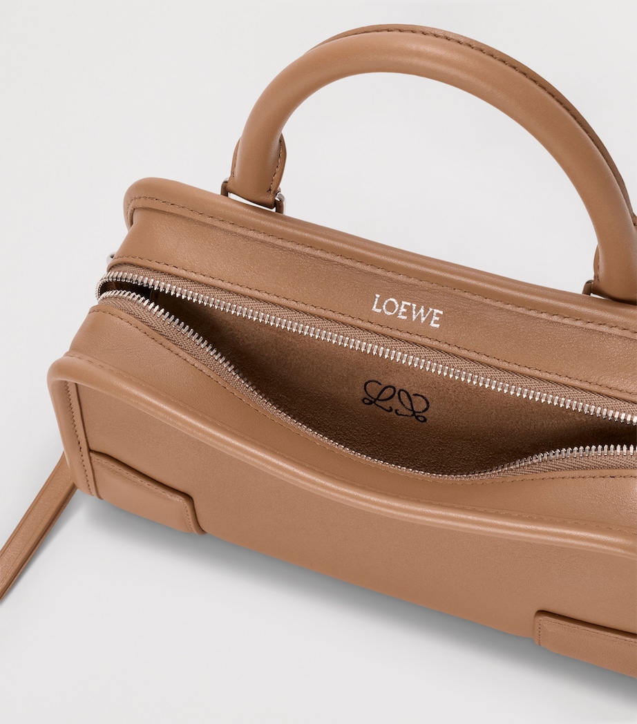 LOEWE Mini Calfskin Amazona 180 Top-Handle Bag Mocha Image 8