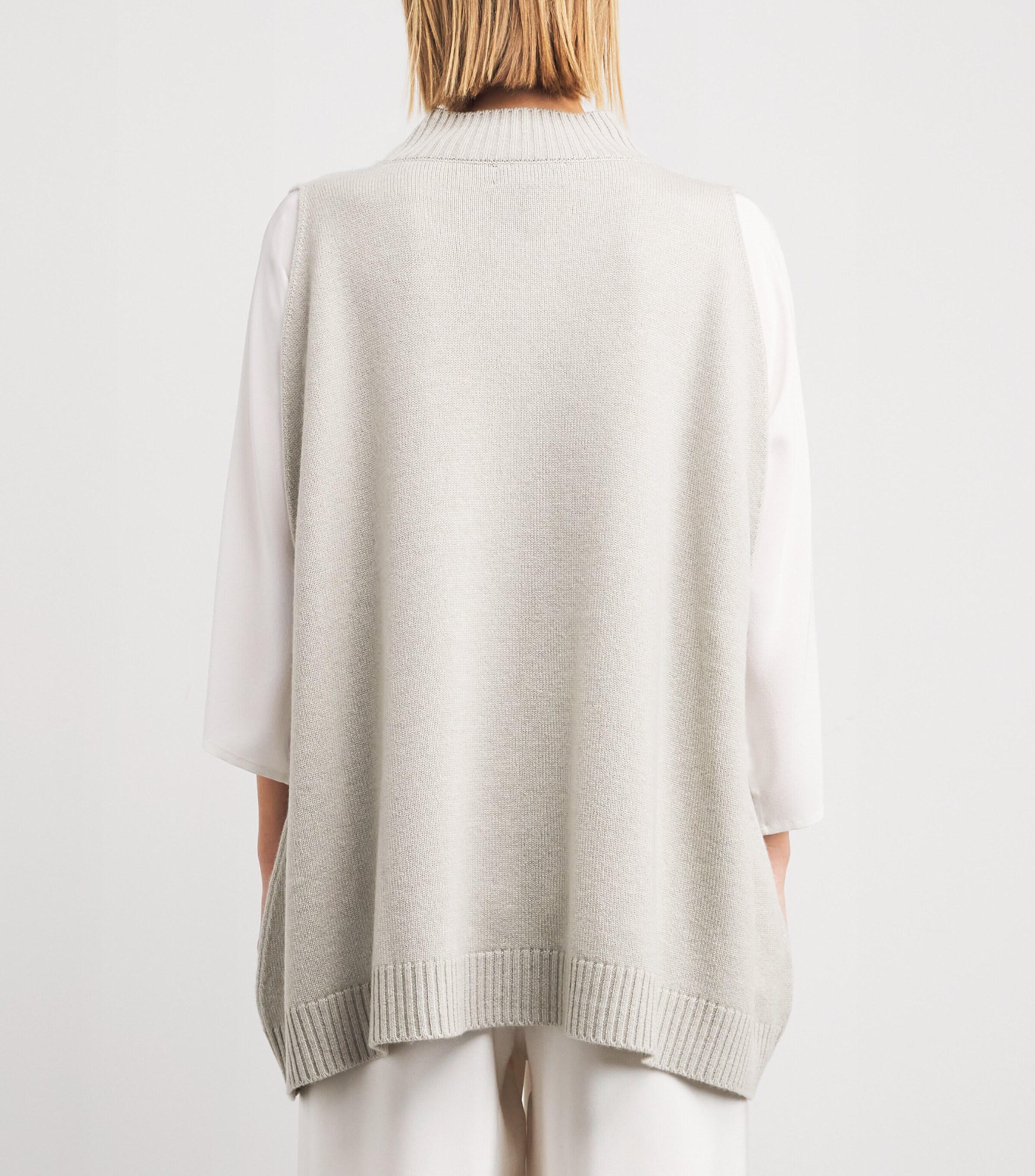 Cashmere Crossover Sweater Vest MASTIC Image 4