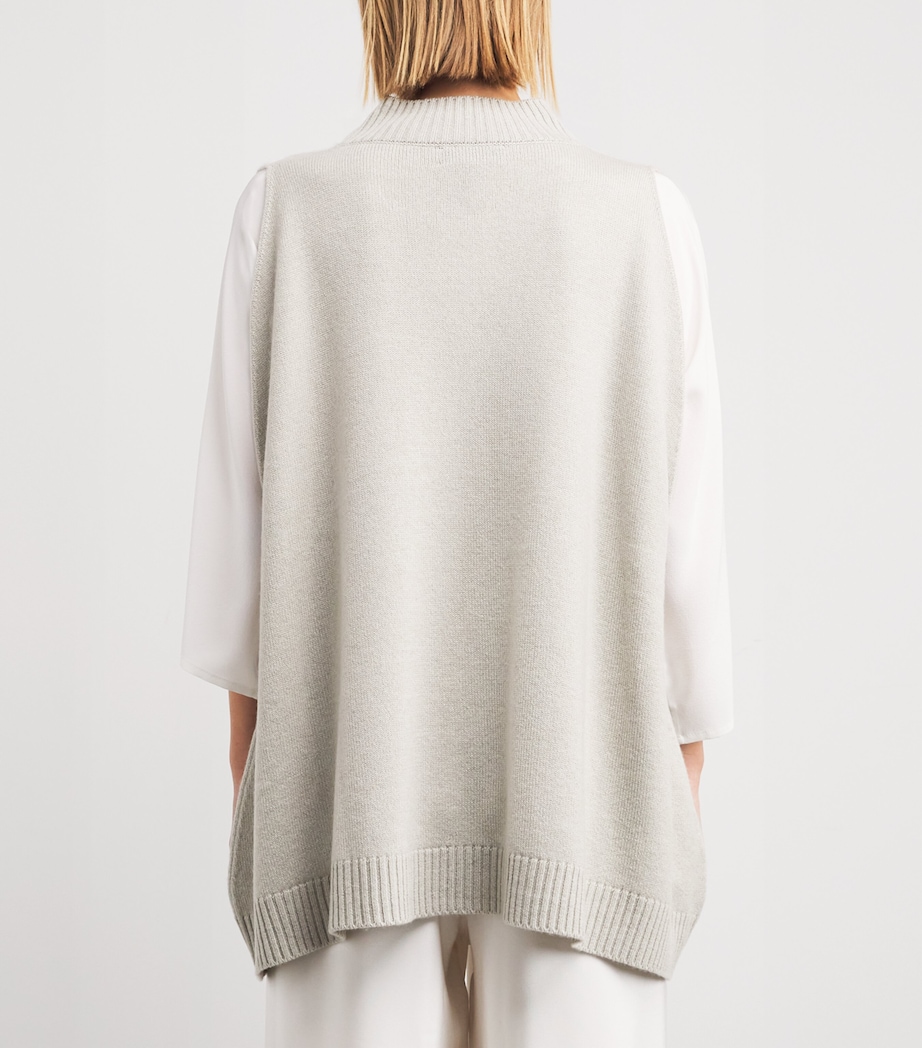 Cashmere Crossover Sweater Vest MASTIC Image 4