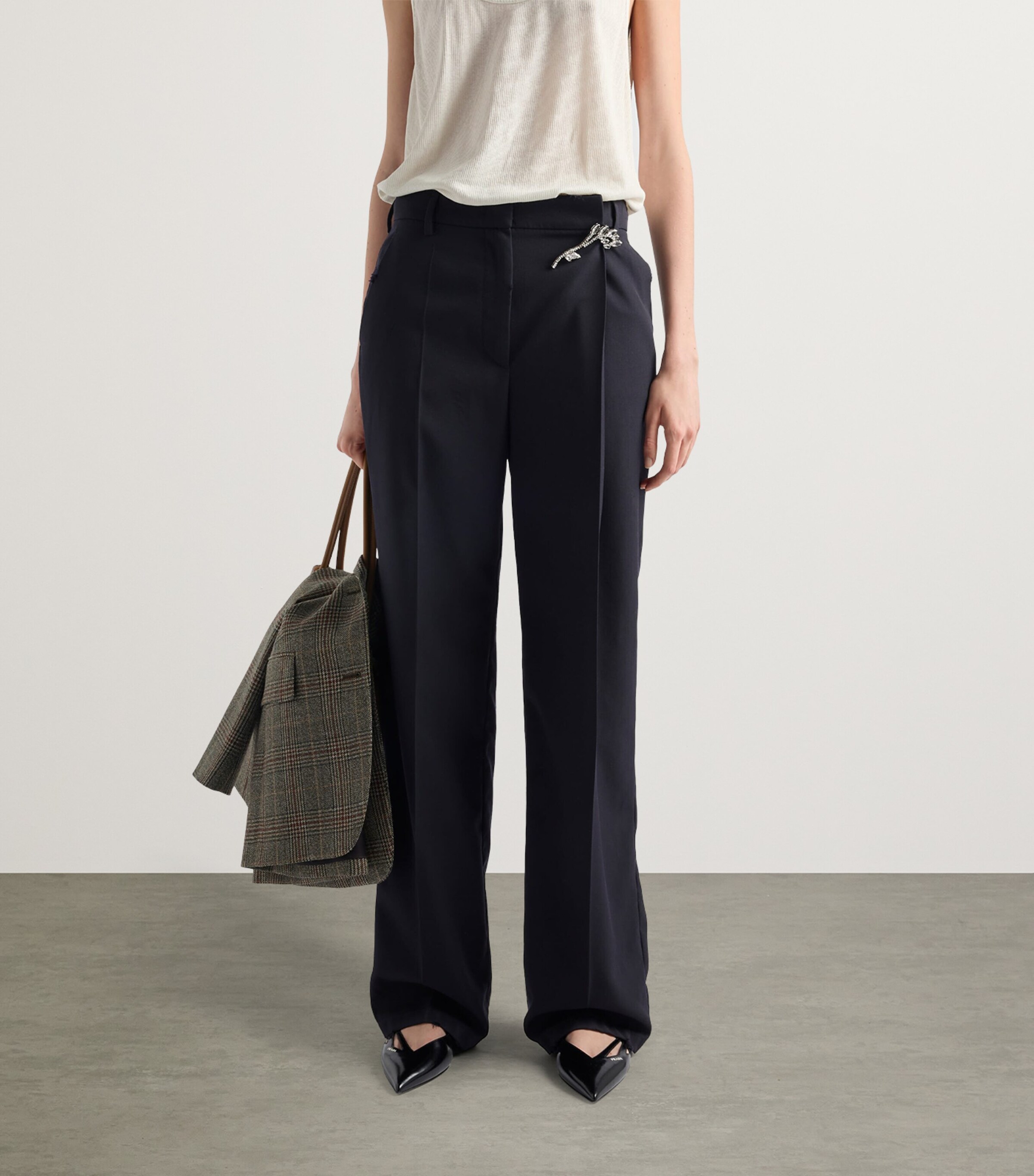 Wool Tailored Trousers F0008 Image 3