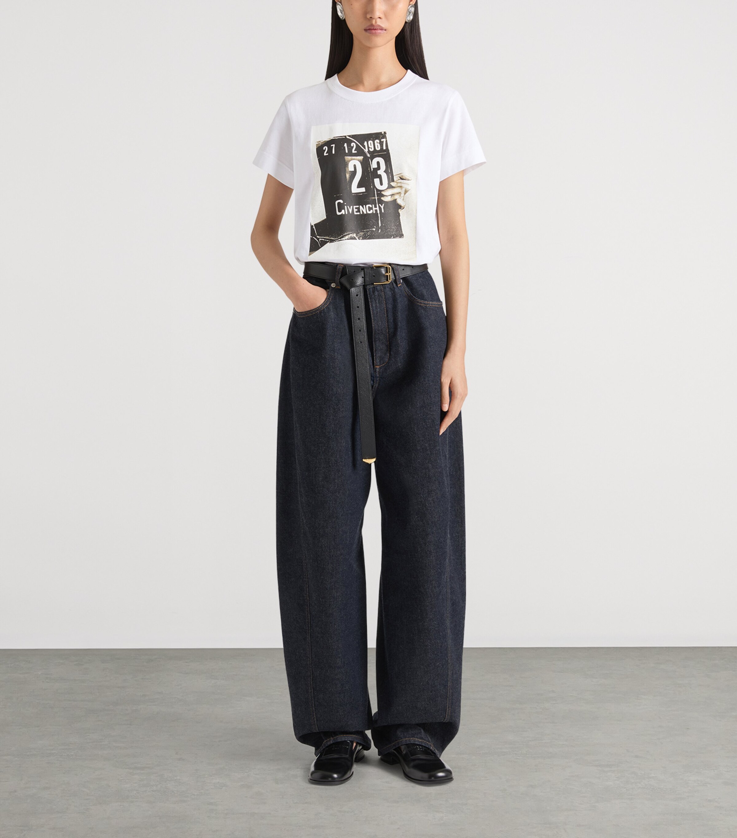 Clapperboard Print T-Shirt WHITE Image 2