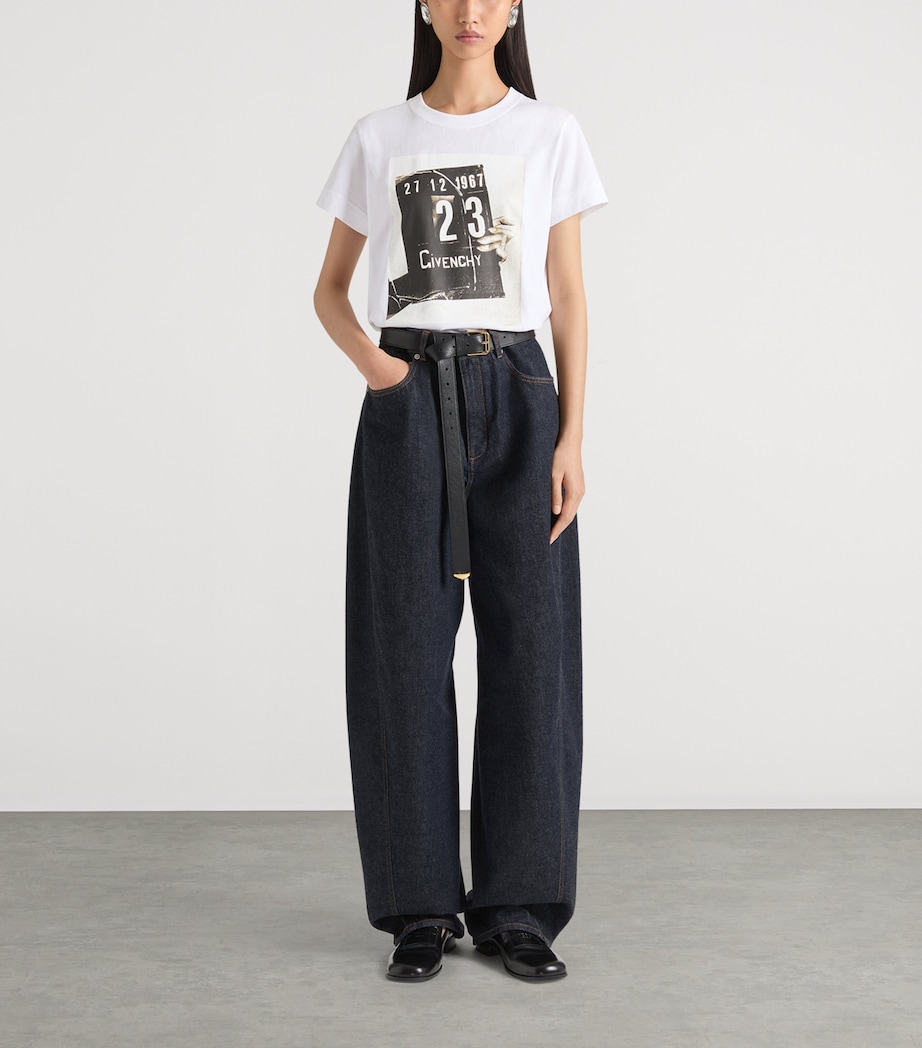 Clapperboard Print T-Shirt WHITE Image 2