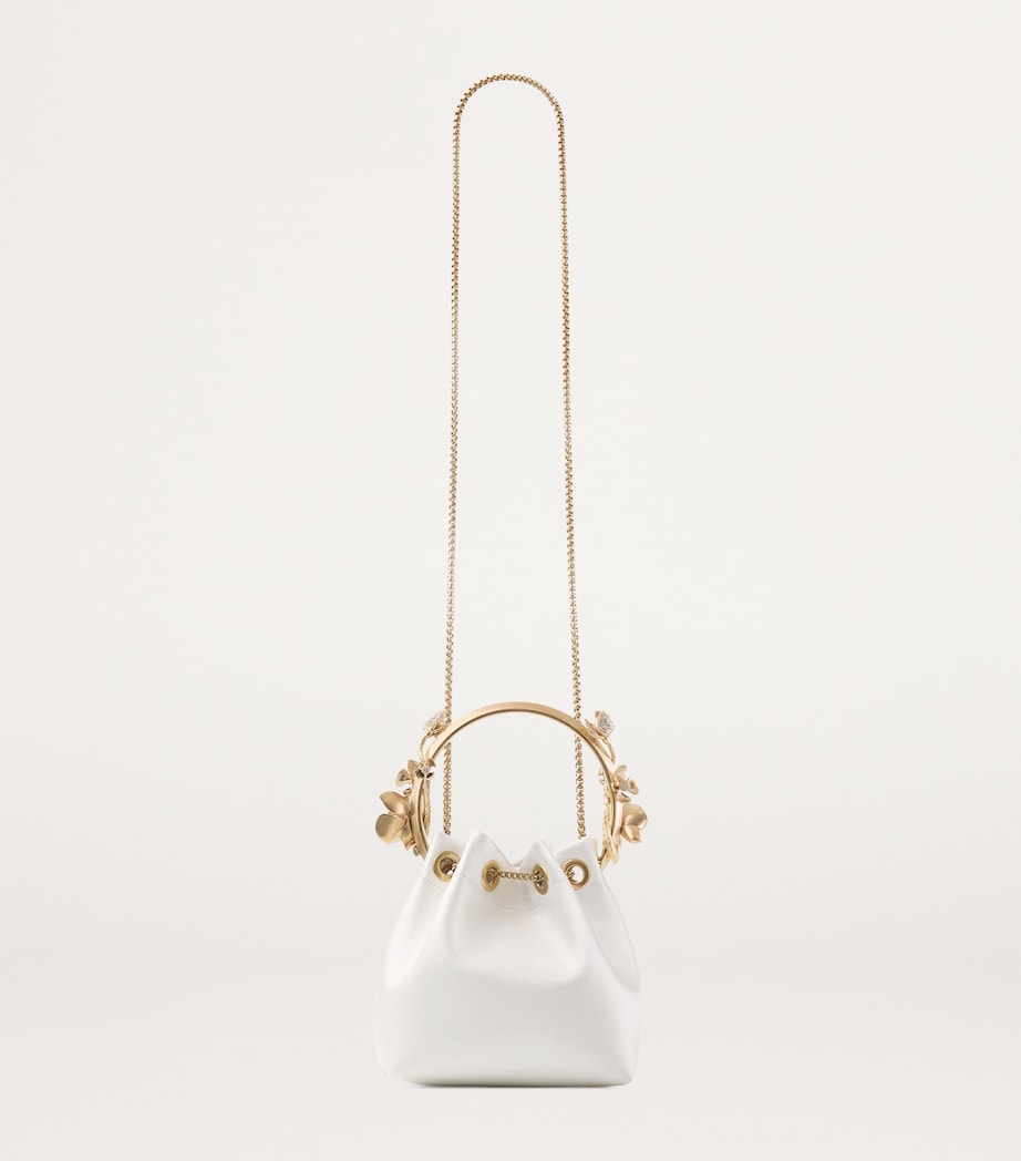 Bon Bon Satin Top-Handle Bag IVORY/GOLD Image 4