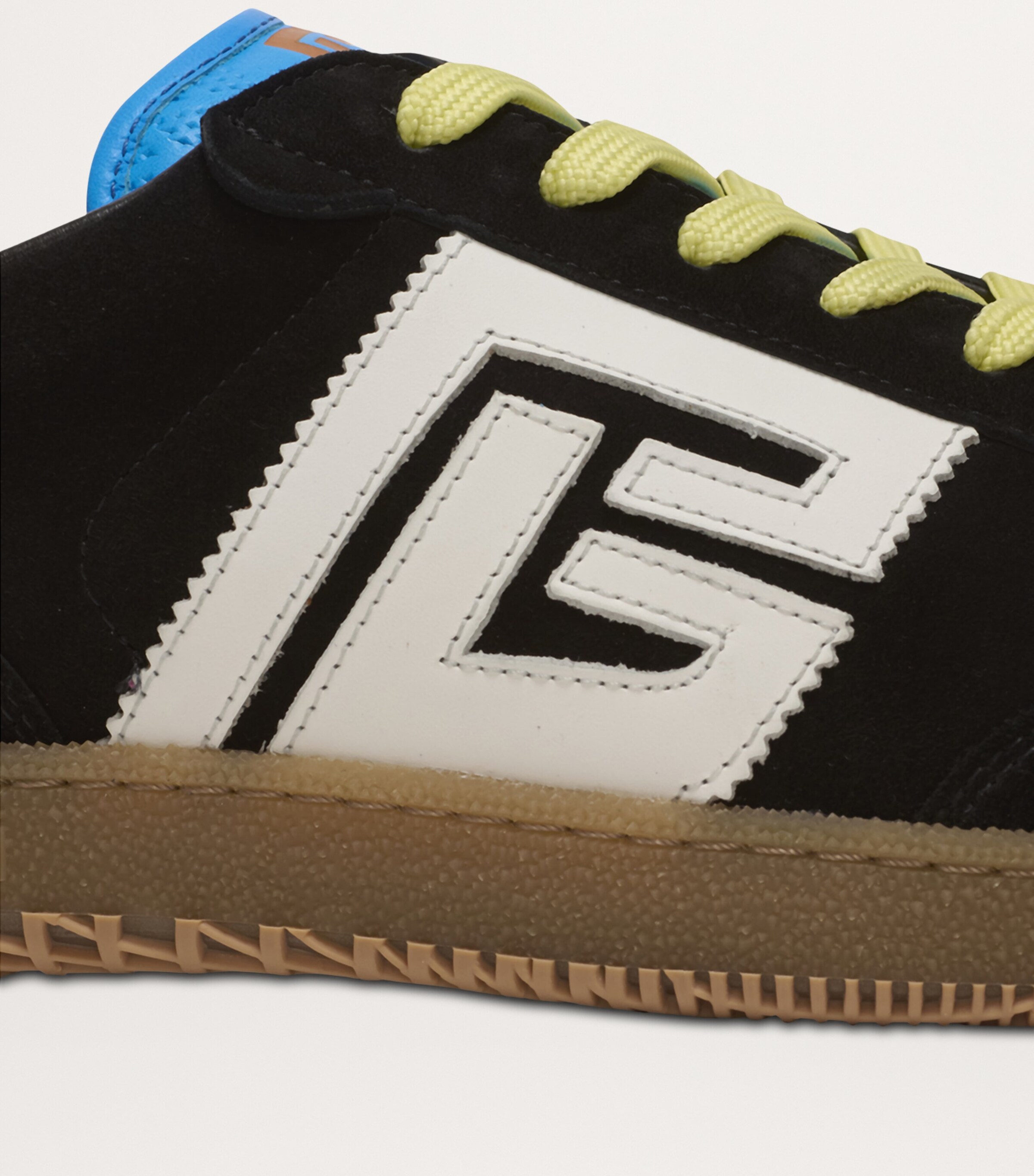 Balmain Suede Swan Sneakers Gris/jaune/orange Image 7