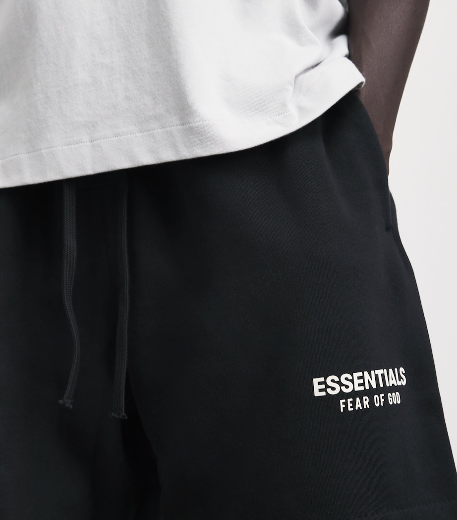 FEAR OF GOD ESSENTIALS Mens Logo Classic Sweatshorts Vintage Black Image 3